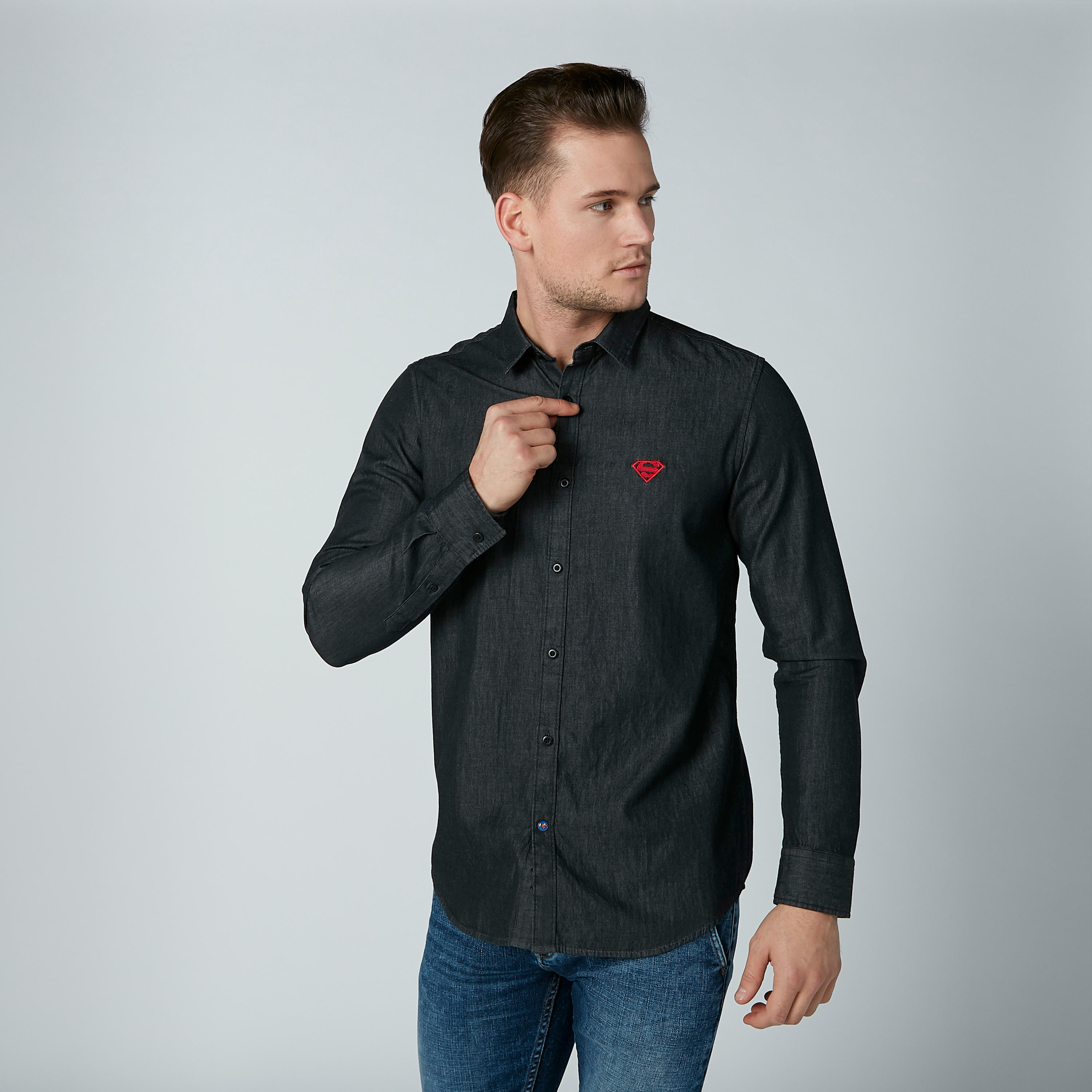 تيشيرت بأكمام طويلة وطبعات سوبرمان-men-clothing-shirts-image-4