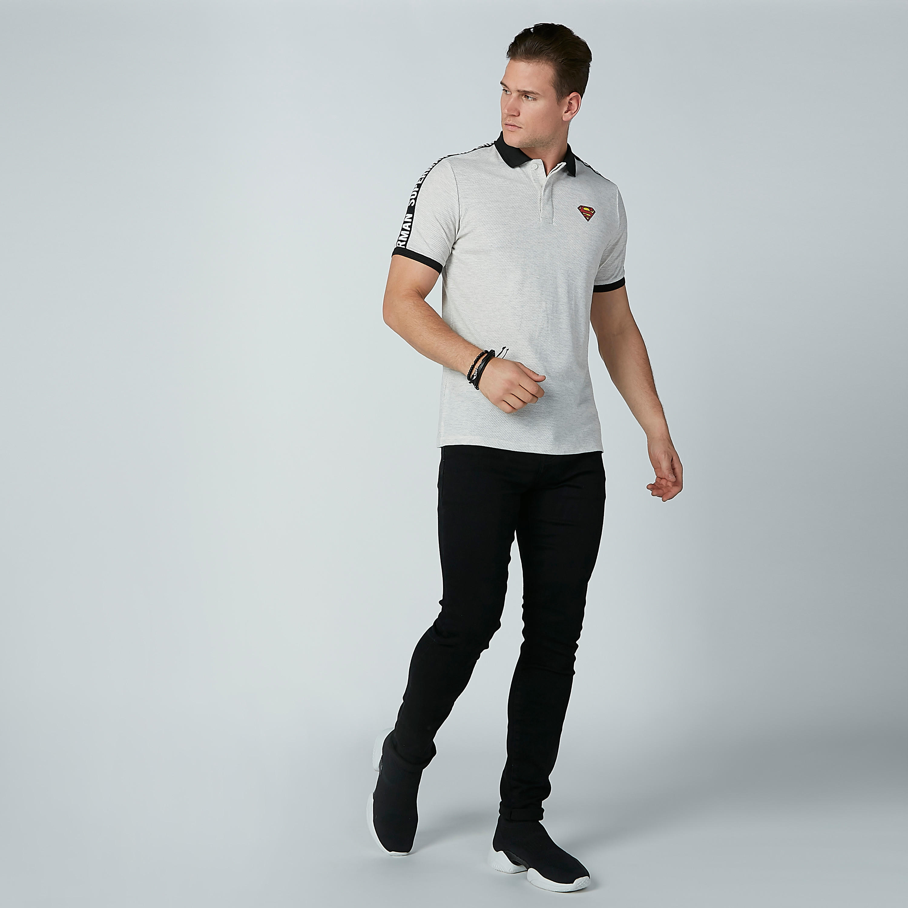 تيشيرت بياقة بولو وشريطة سوبرمان-men-clothing-tshirtsandpolos-polos-image-3