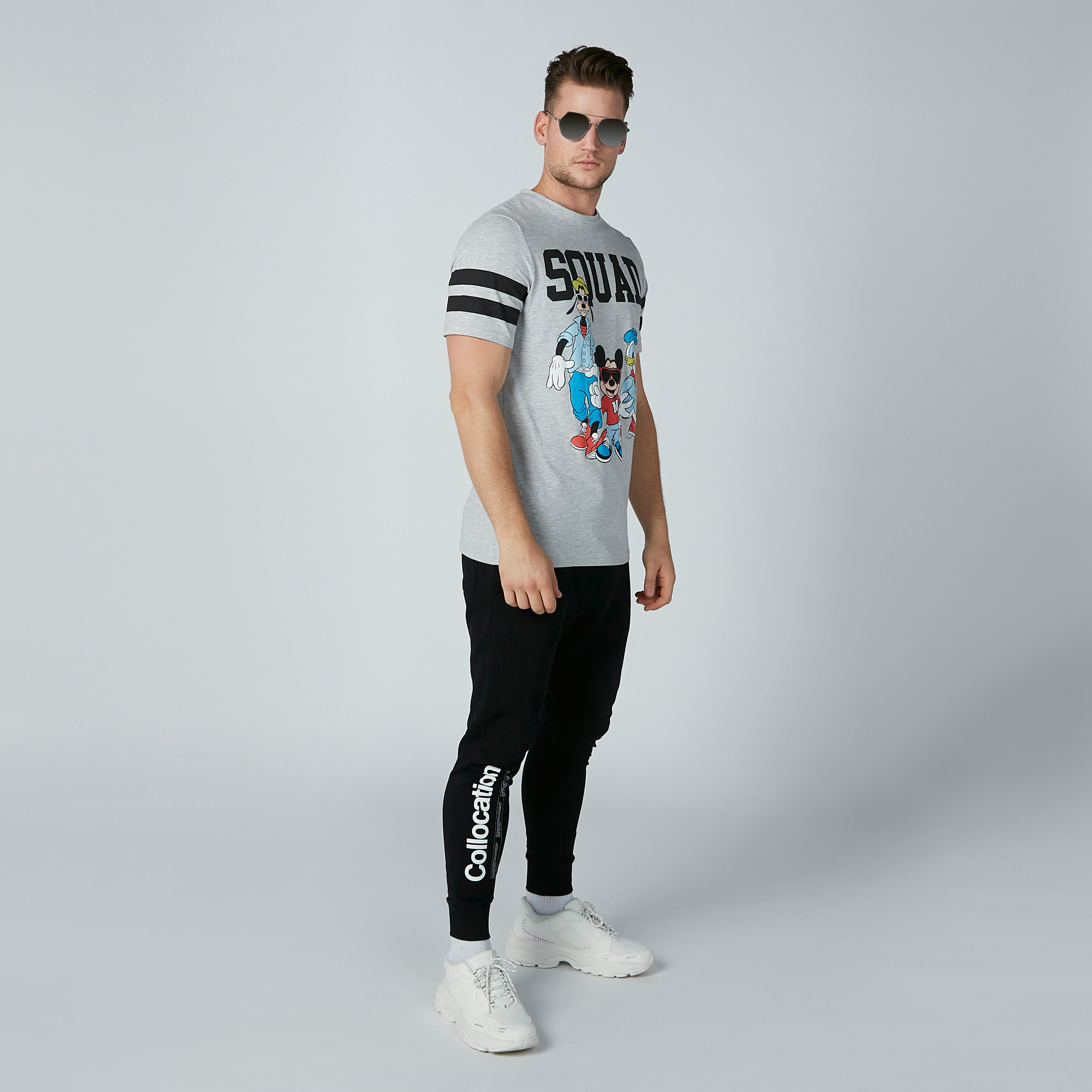 Mickey Mouse Squad Printed T-shirt with Short Sleeves-men-clothing-tshirtsandpolos-tshirts-image-1