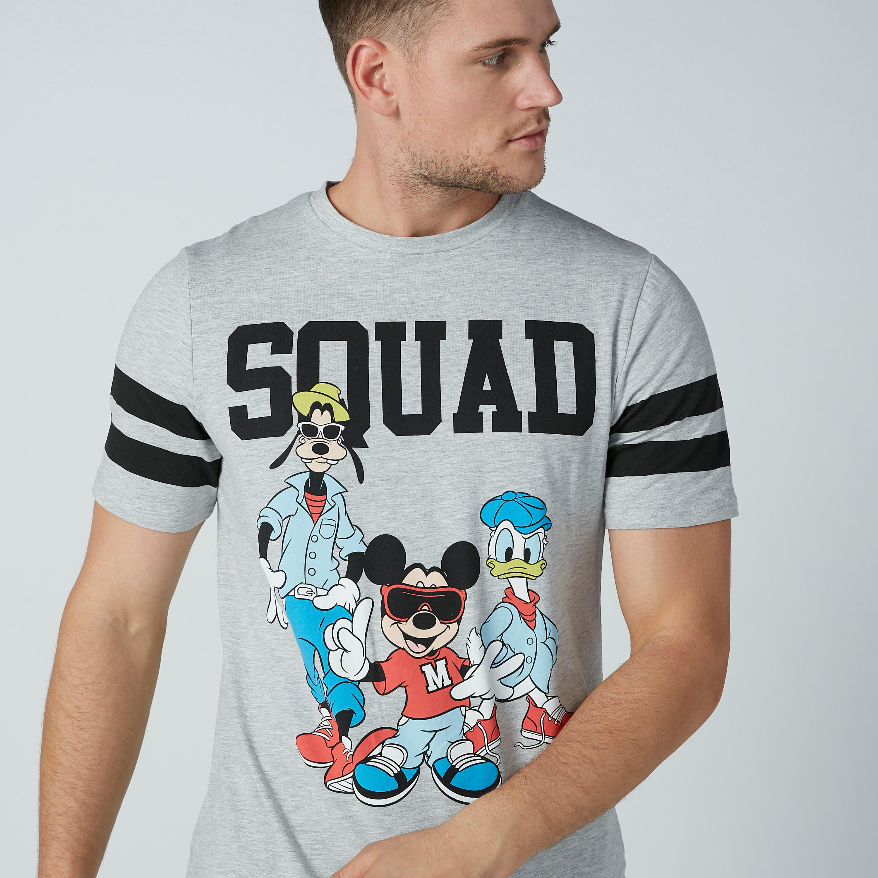Mickey Mouse Squad Printed T-shirt with Short Sleeves-men-clothing-tshirtsandpolos-tshirts-image-2