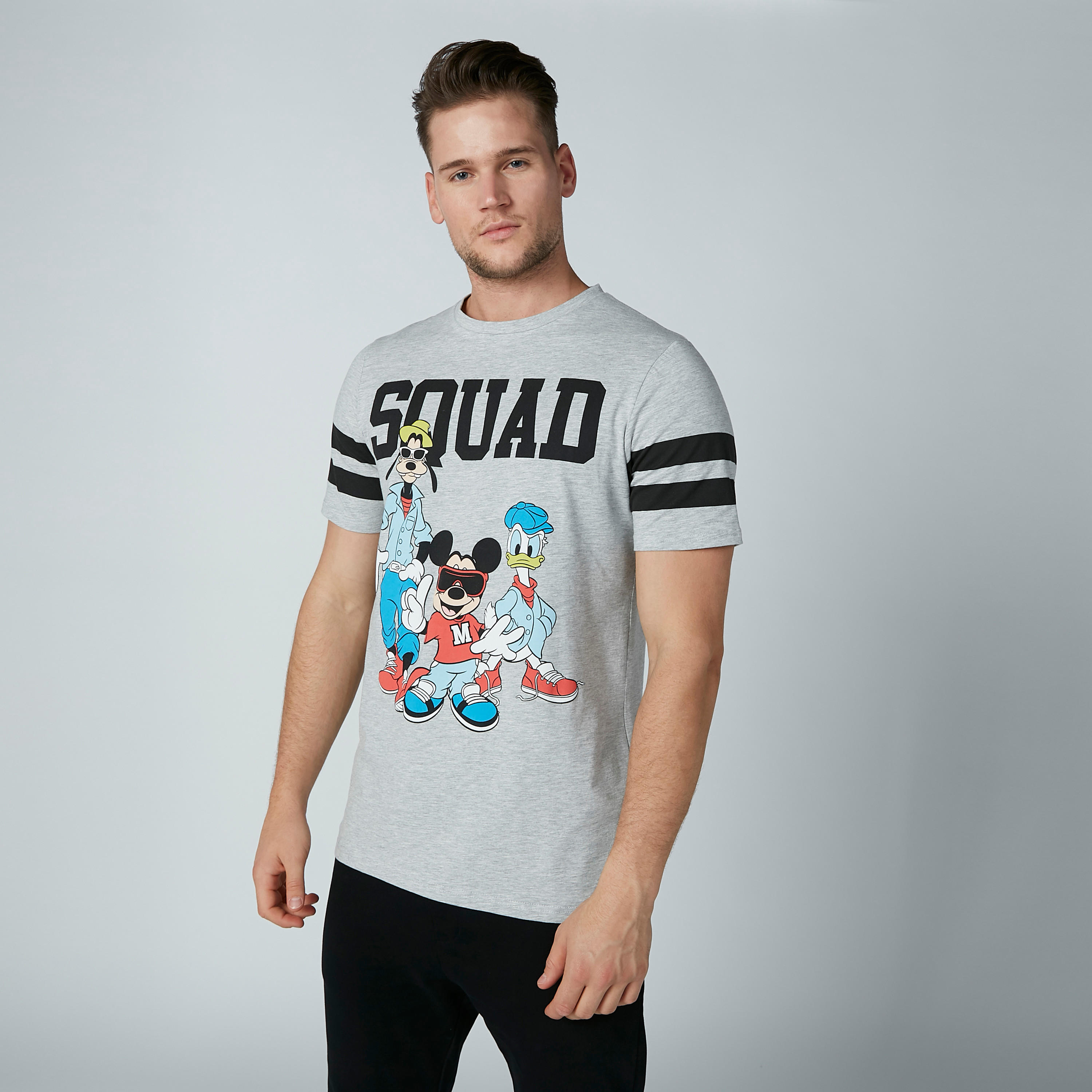 Mickey Mouse Squad Printed T-shirt with Short Sleeves-men-clothing-tshirtsandpolos-tshirts-image-3