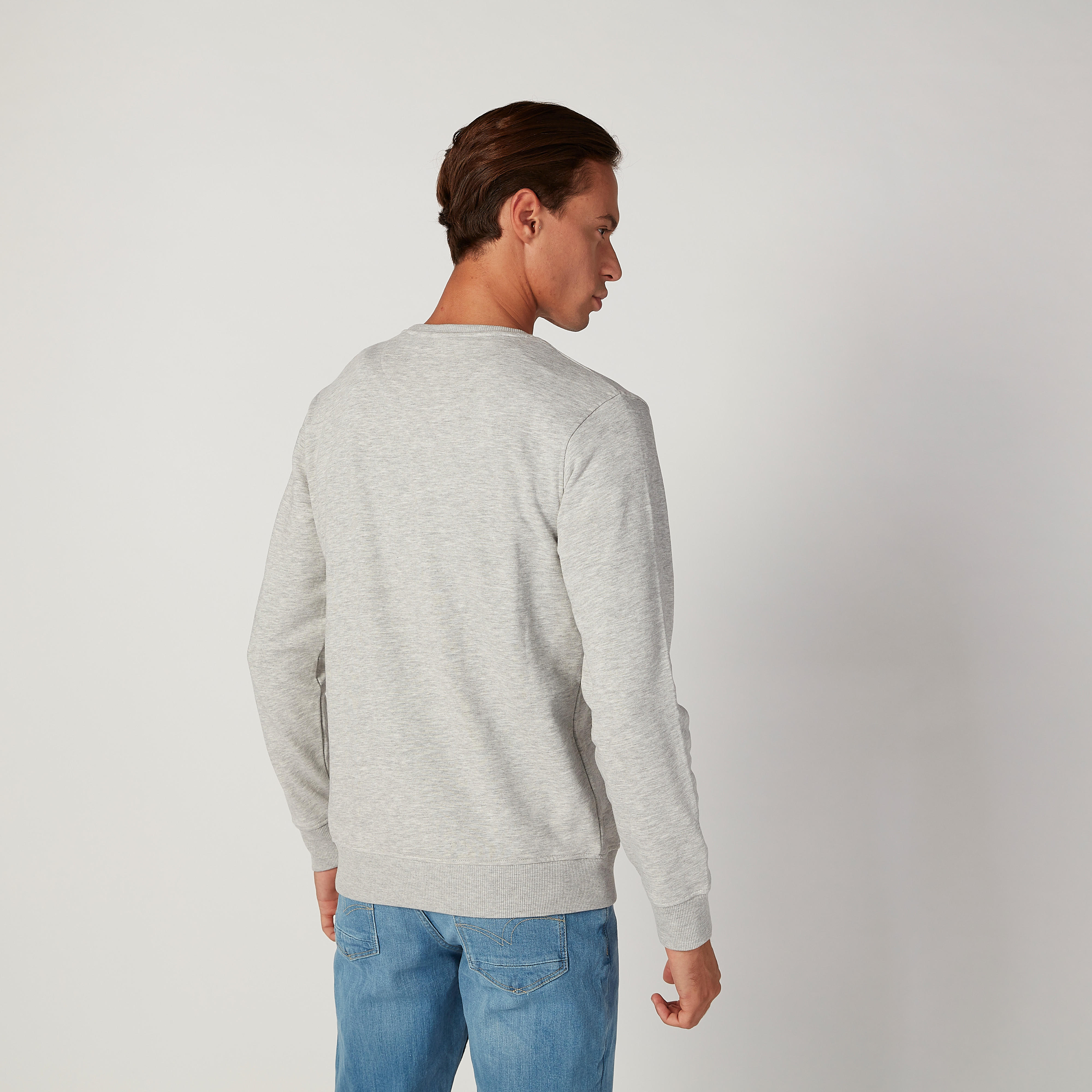 سويت شيرت سليم فيت بياقة مستديرة وأكمام طويلة وطبعات باتمان-men-winterwear-hoodiesandsweatshirts-image-4