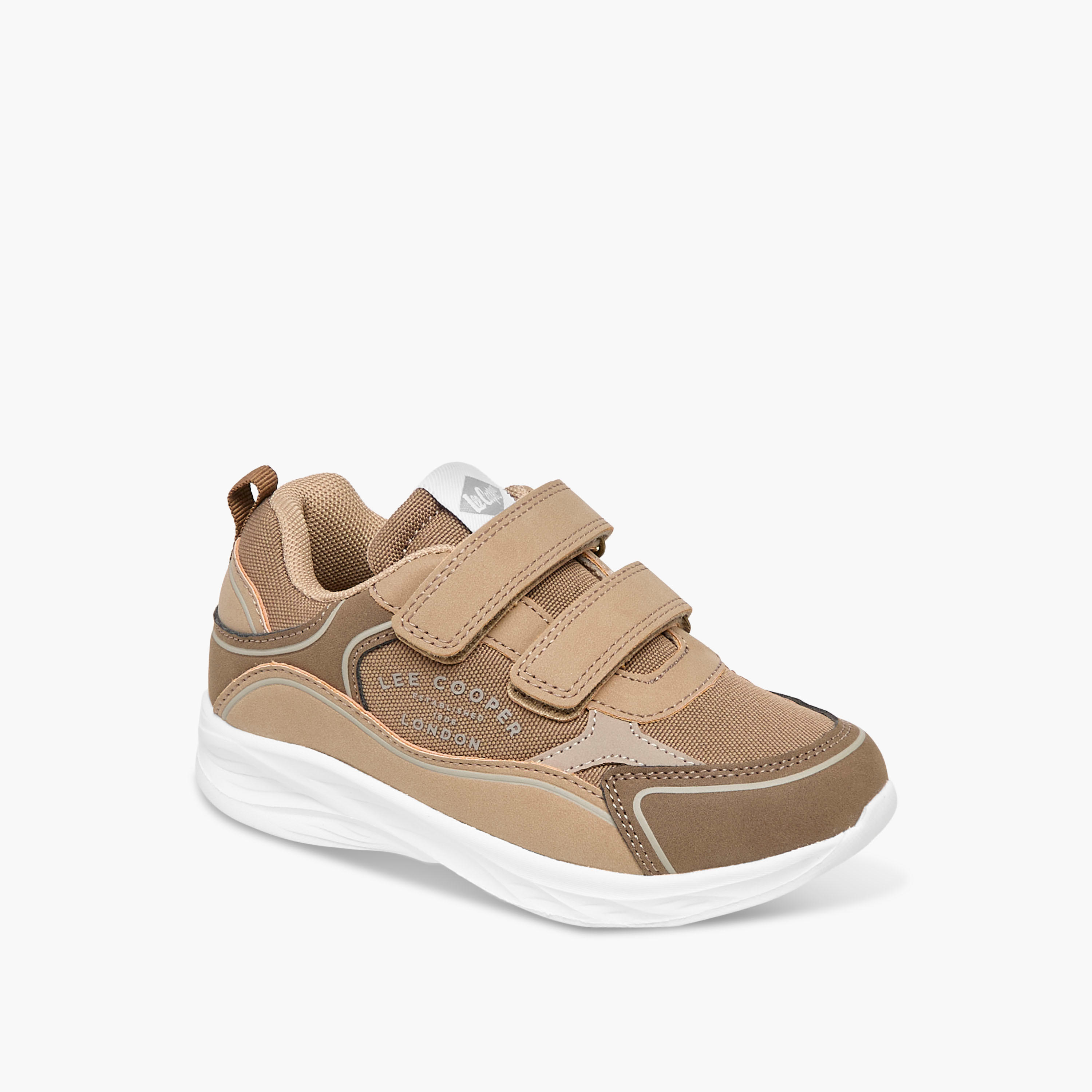 Lee Cooper Boys' Panelled Sneakers with Hook and Loop Closure-boys-shoes-sneakers-image-2