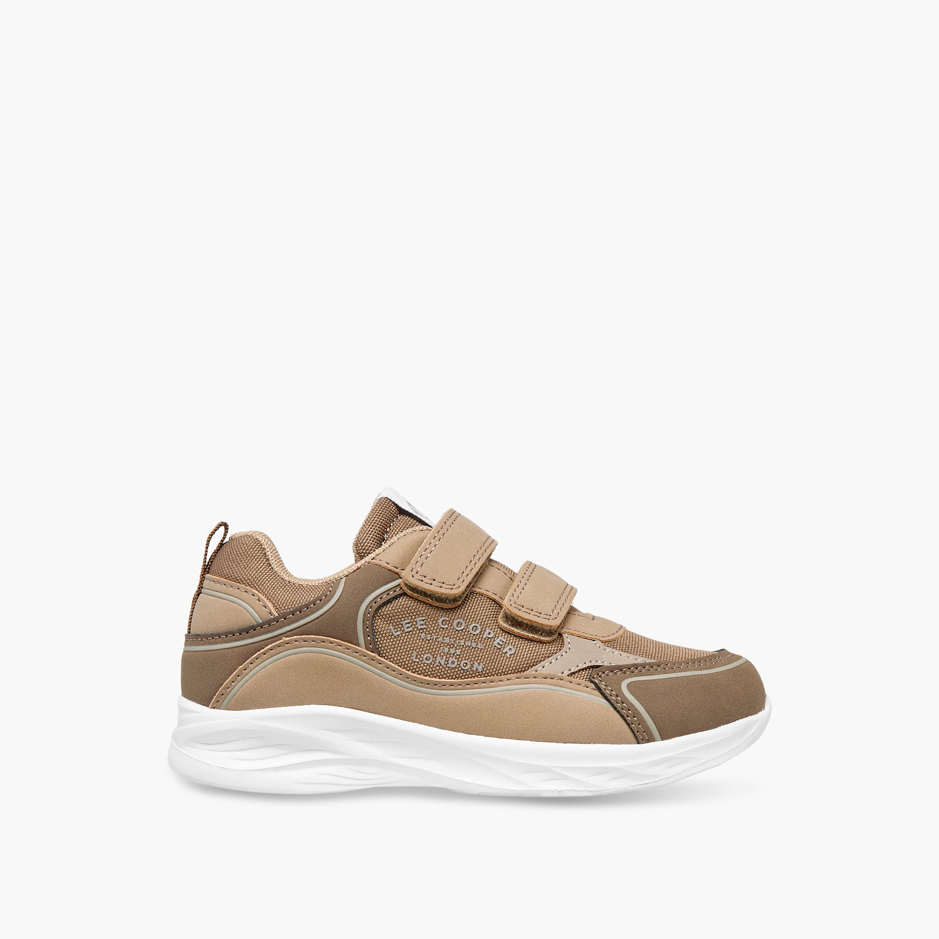Lee Cooper Boys' Panelled Sneakers with Hook and Loop Closure-boys-shoes-sneakers-image-3