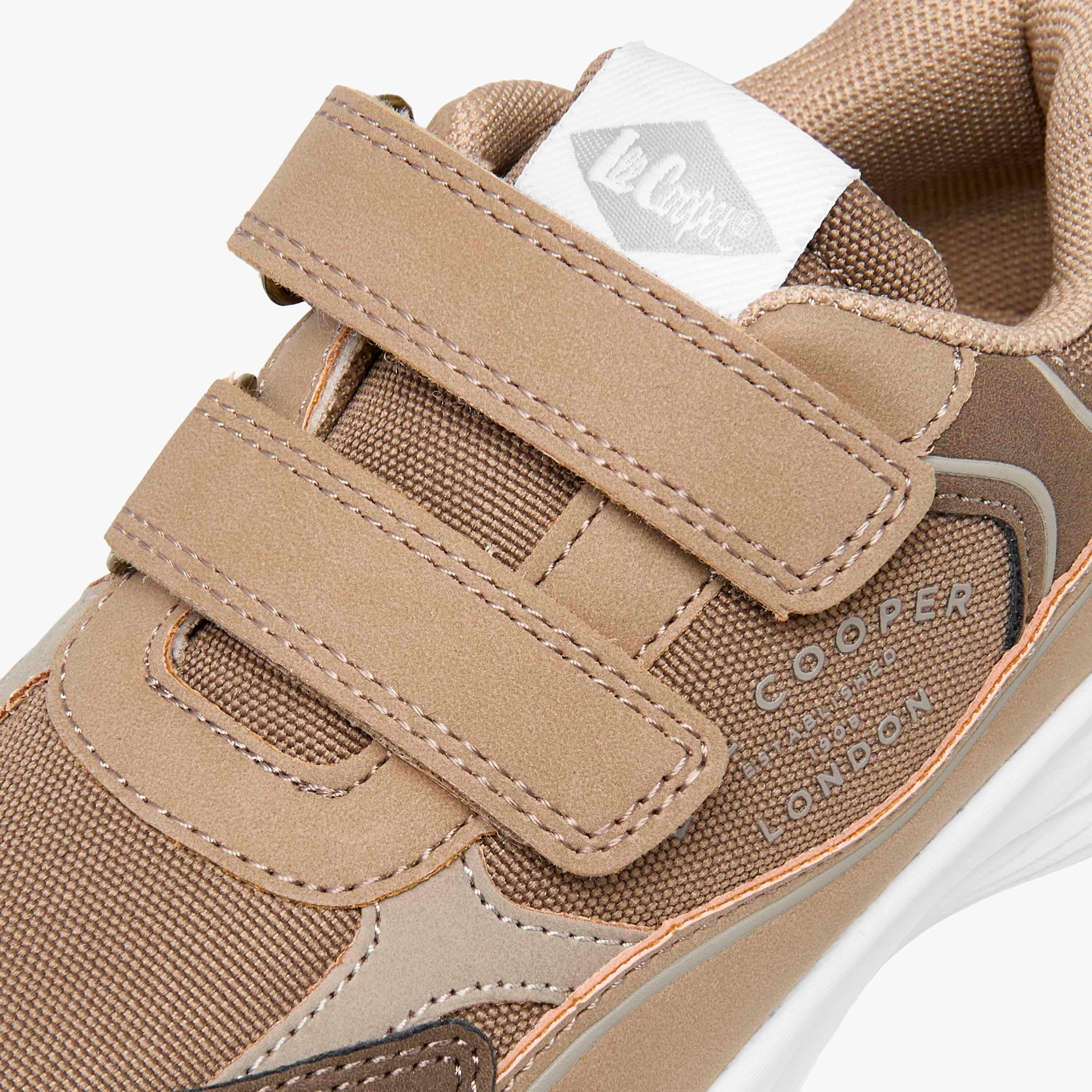 Lee Cooper Boys' Panelled Sneakers with Hook and Loop Closure-boys-shoes-sneakers-image-4