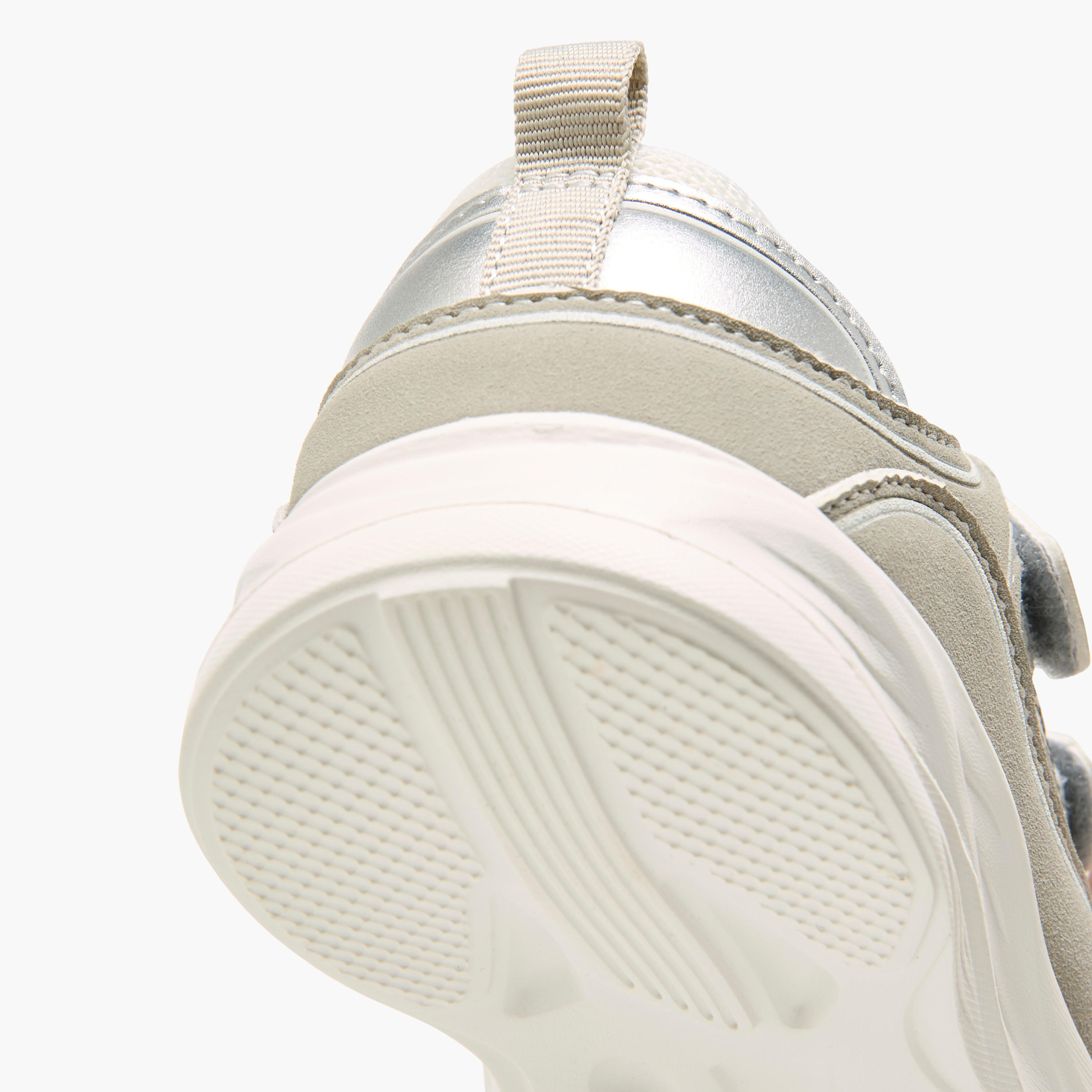 Lee Cooper Girls' Panelled Sneakers with Hook and Loop Closure-girls-shoes-sneakers-image-5