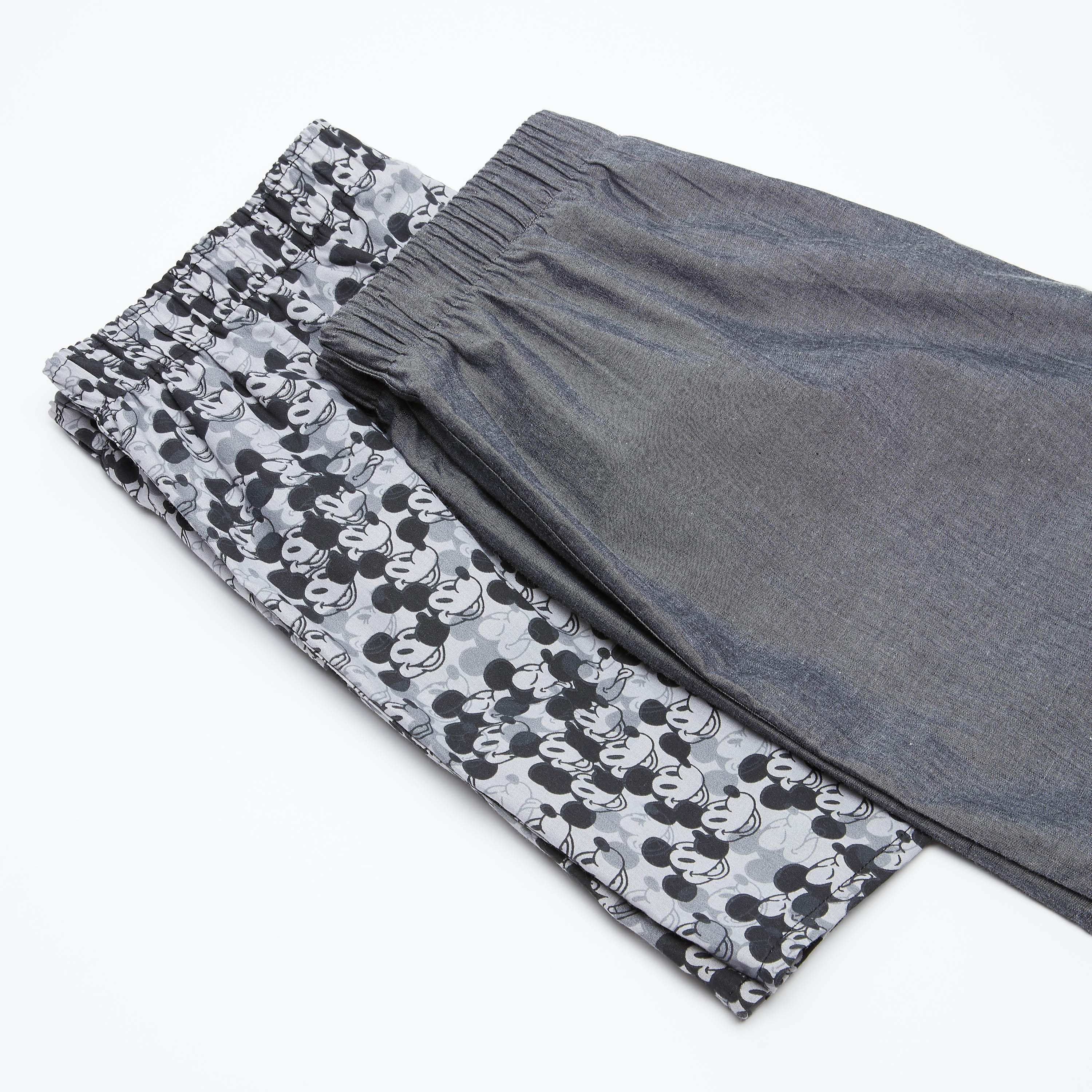 سراويل بوكسر بخصر مطّاطي وطبعات ميكي ماوس - طقم من قطعتين-men-clothing-innerwear-underwear-image-3