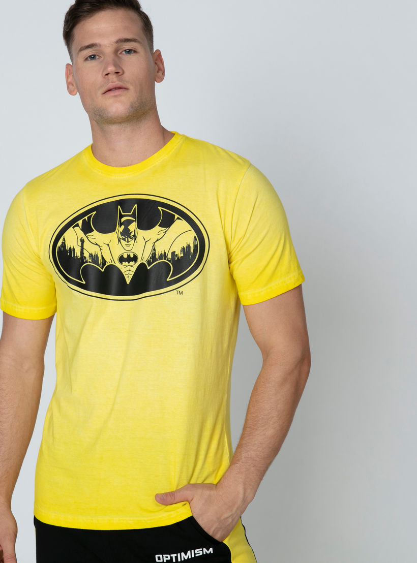 Batman Printed T-shirt with Round Neck and Short Sleeves-men-clothing-tshirtsandpolos-tshirts-image-1