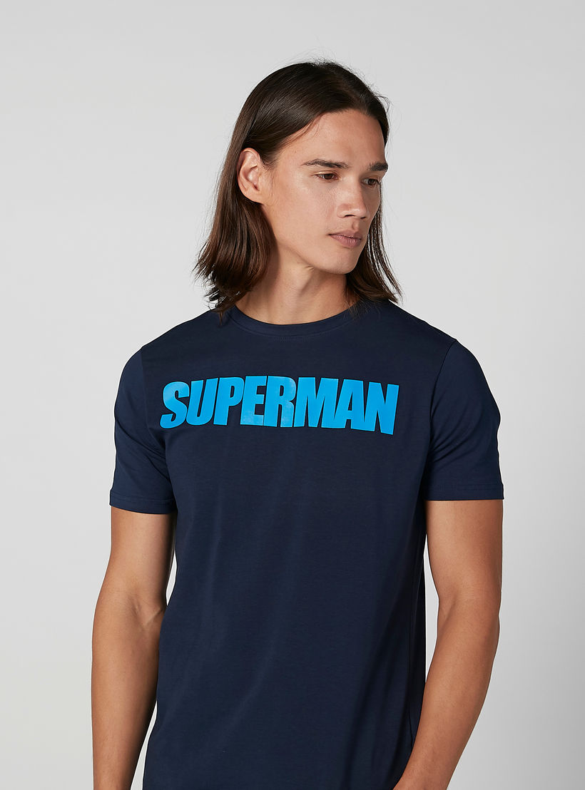 تيشيرت بياقة مستديرة وأكمام قصيرة وطبعات سوبرمان-men-clothing-tshirtsandpolos-tshirts-image-3