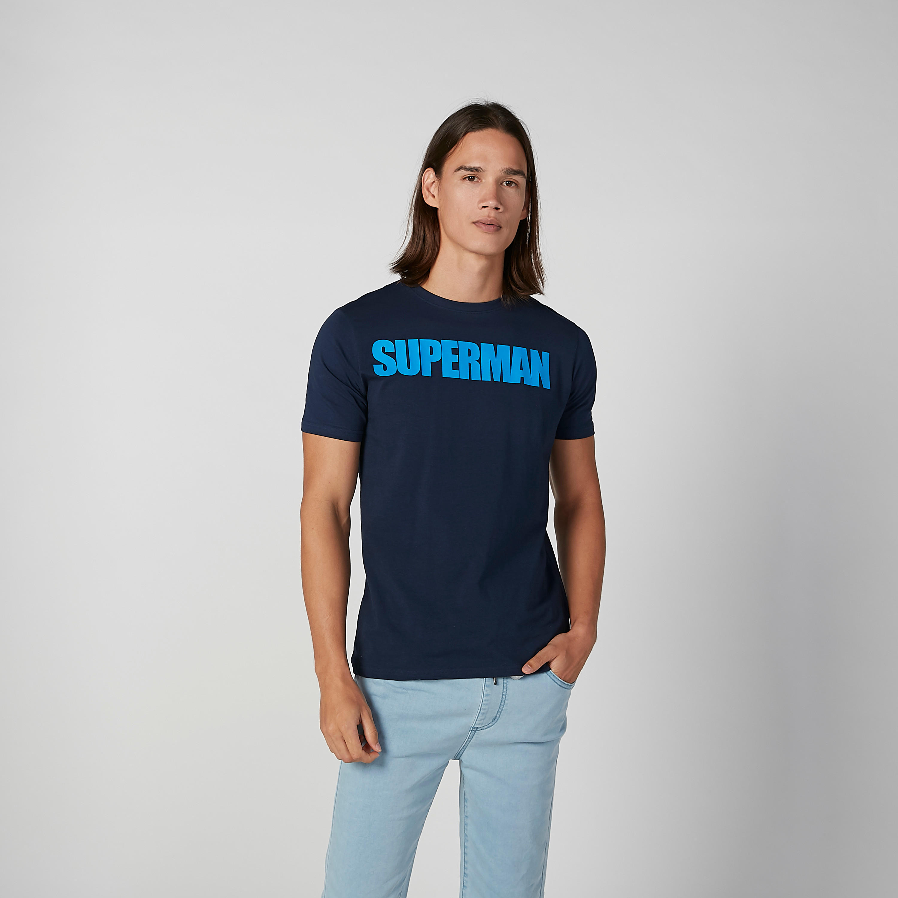 تيشيرت بياقة مستديرة وأكمام قصيرة وطبعات سوبرمان-men-clothing-tshirtsandpolos-tshirts-image-1