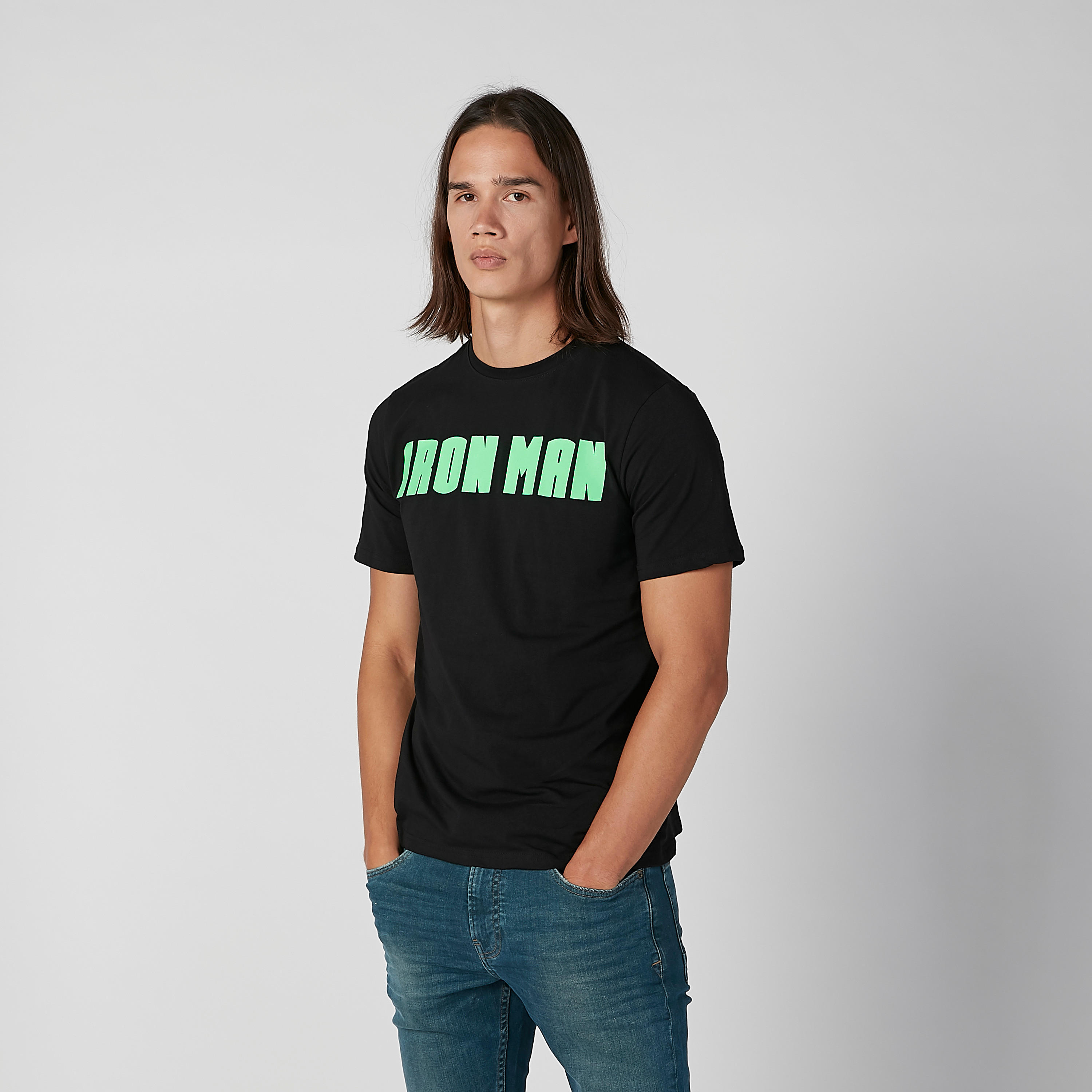 تيشيرت بياقة مستديرة وأكمام قصيرة وطبعات آيرون مان-men-clothing-tshirtsandpolos-tshirts-image-1
