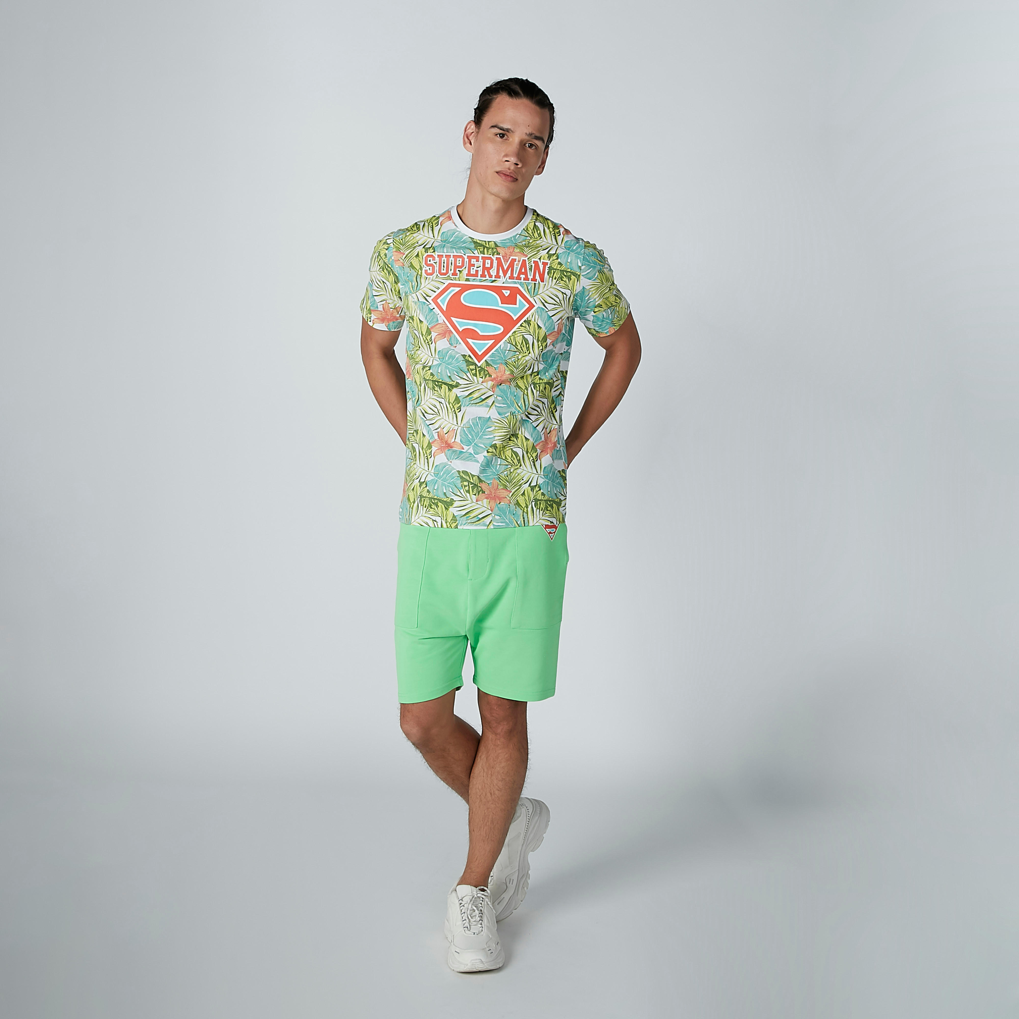 تيشيرت بياقة مستديرة وأكمام قصيرة وطبعات سوبرمان-men-clothing-tshirtsandpolos-tshirts-image-2