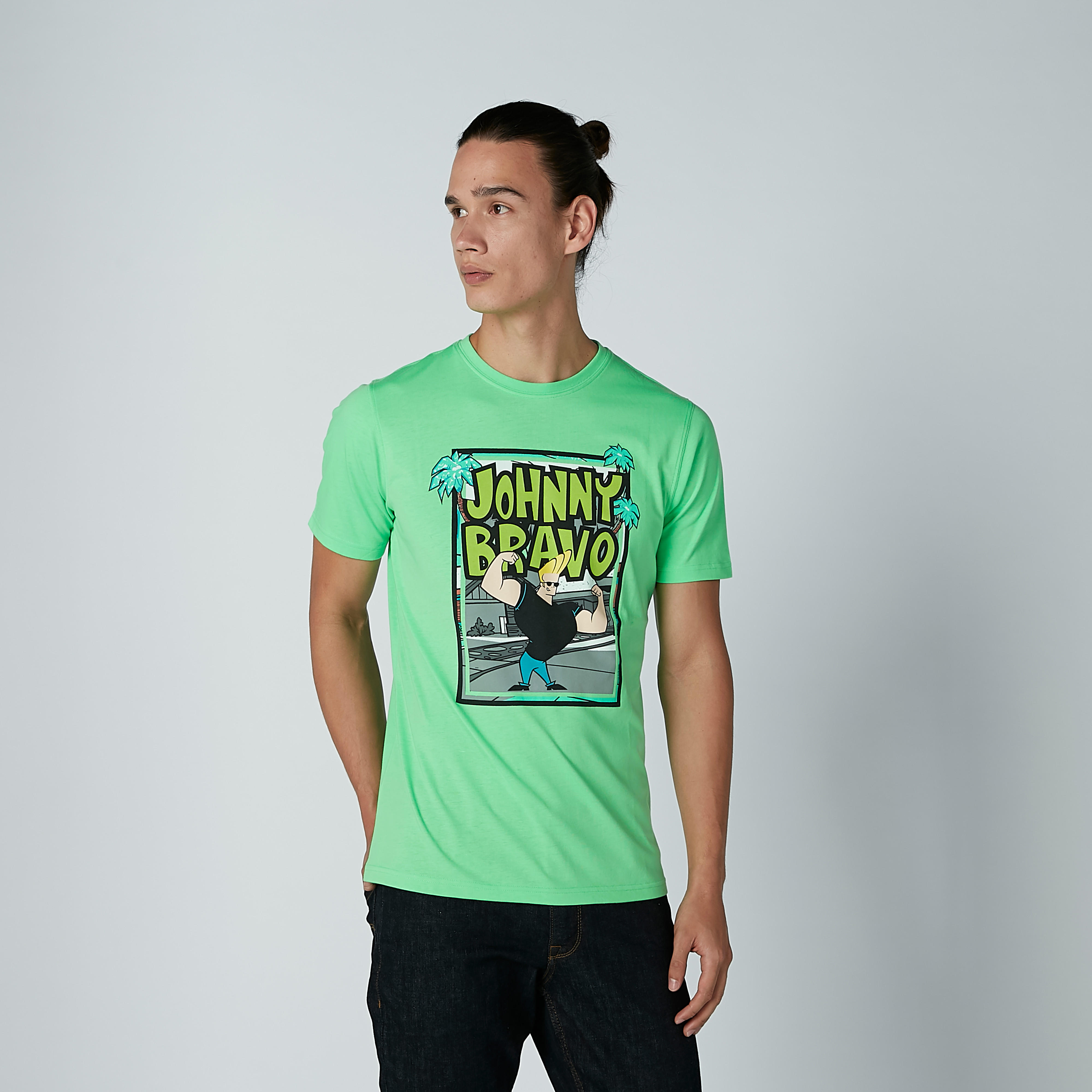 تيشيرت بياقة مستديرة وأكمام قصيرة وطبعات جوني برافو-men-clothing-tshirtsandpolos-tshirts-image-1
