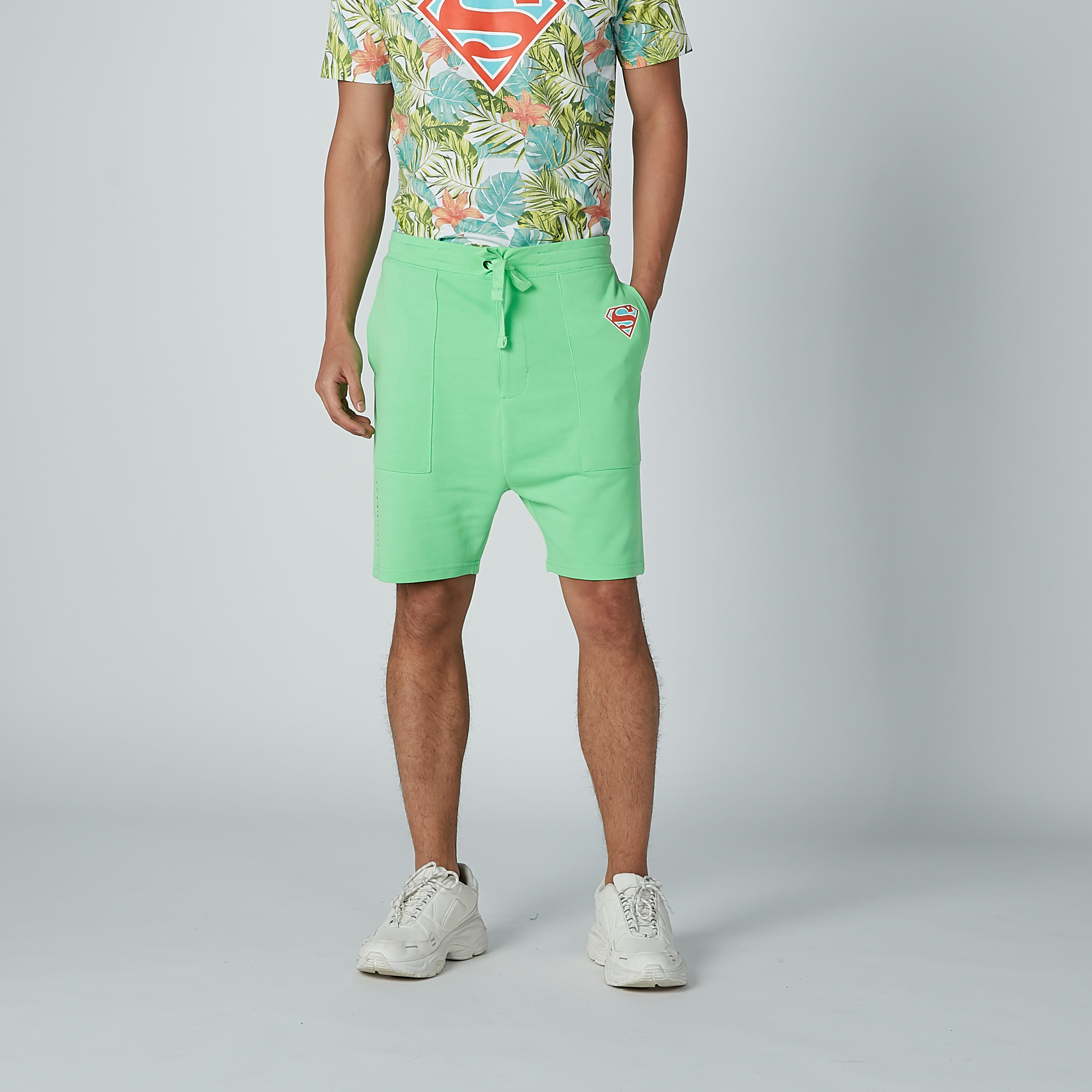 Superman Printed Shorts with Pocket Detail and Drawstring-men-clothing-bottoms-shorts-image-1