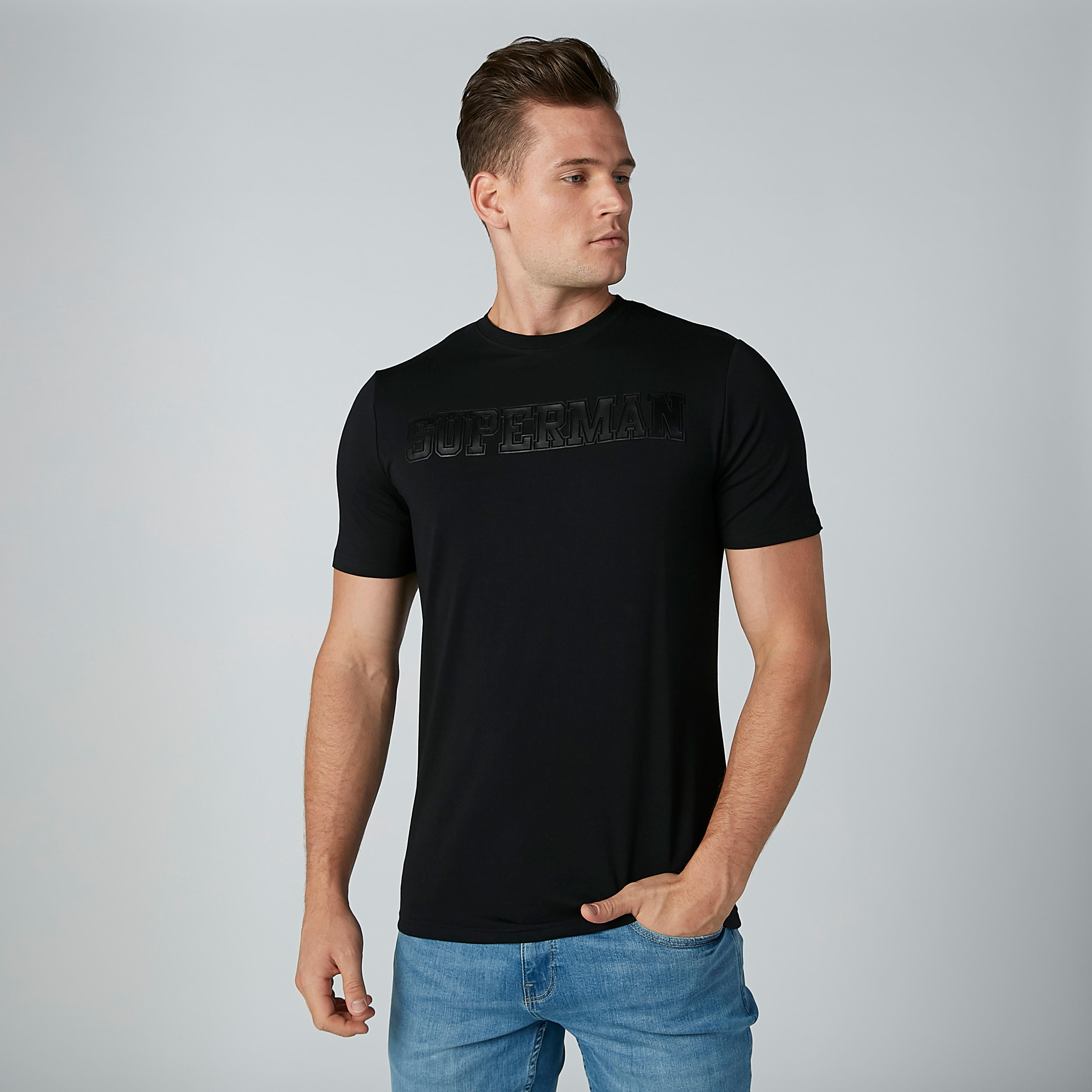 Superman Printed T-shirt with Short Sleeves and Round Neck-men-clothing-tshirtsandpolos-tshirts-image-1