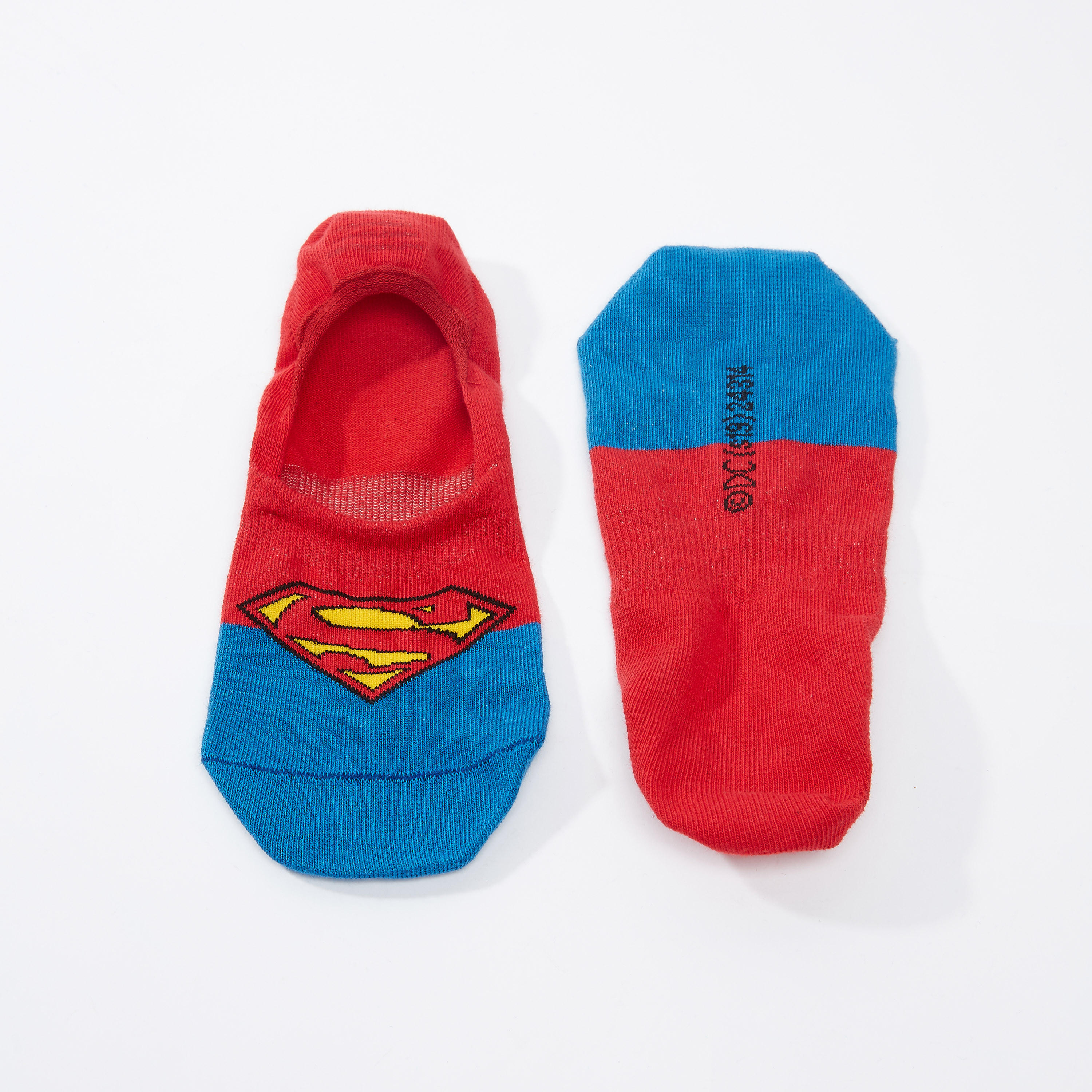 Superman Printed Colourblock No Show Socks-men-socks-image-3