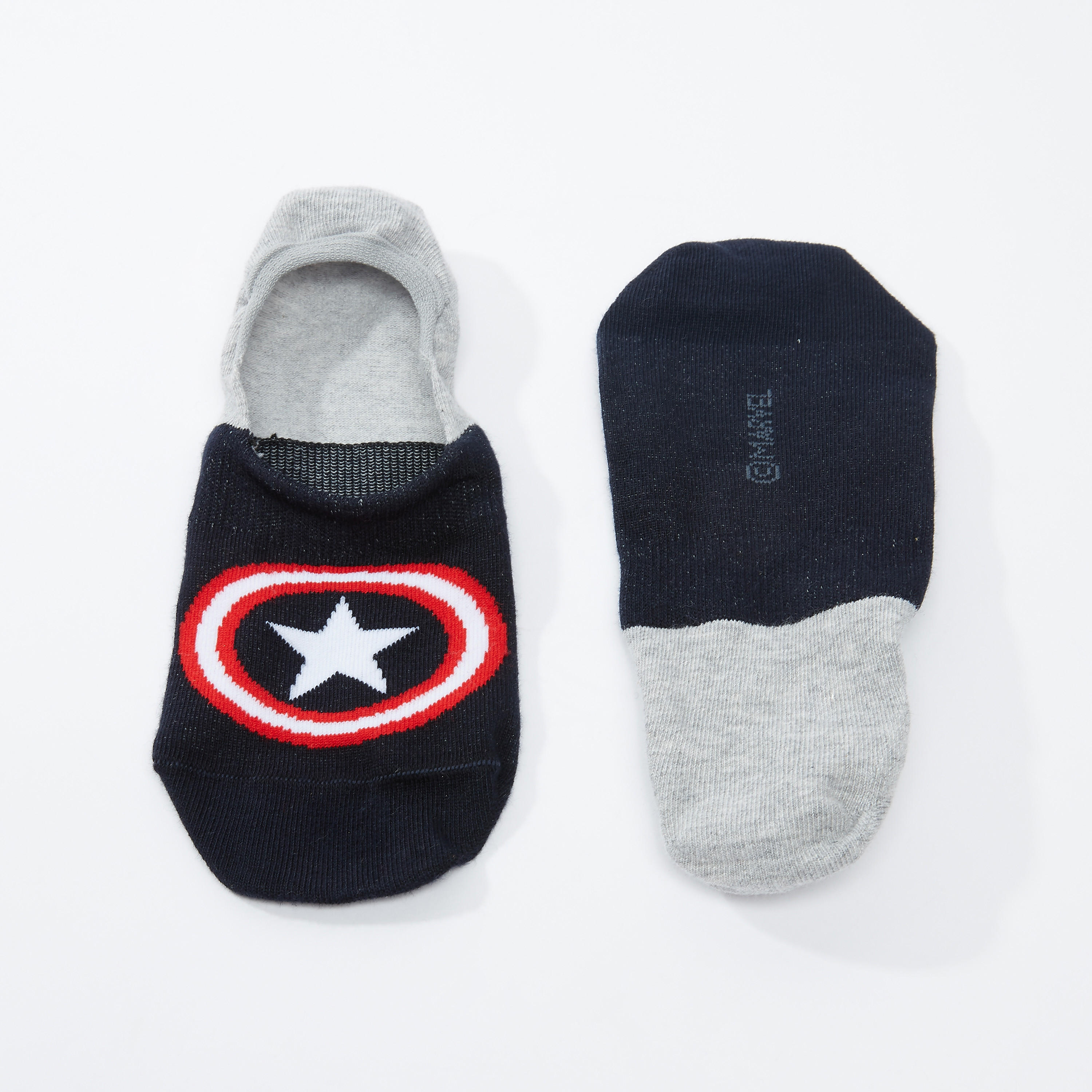 جوارب غير مرئية كتل ألوان بطبعات كابتن أمريكا-men-socks-image-3