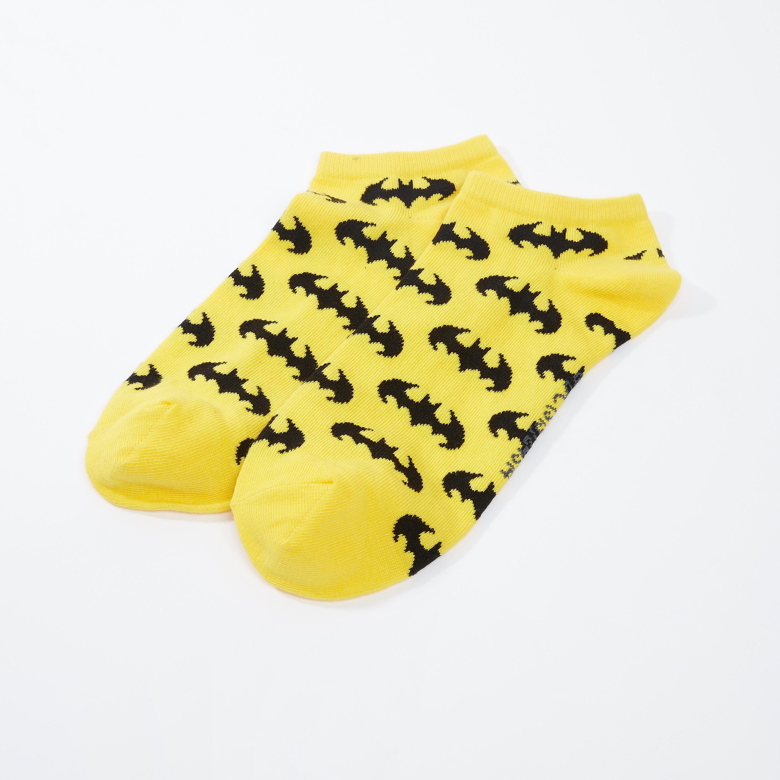 جوارب بطول الكاحل وملمس مضلّع وطبعات باتمان-men-socks-image-1