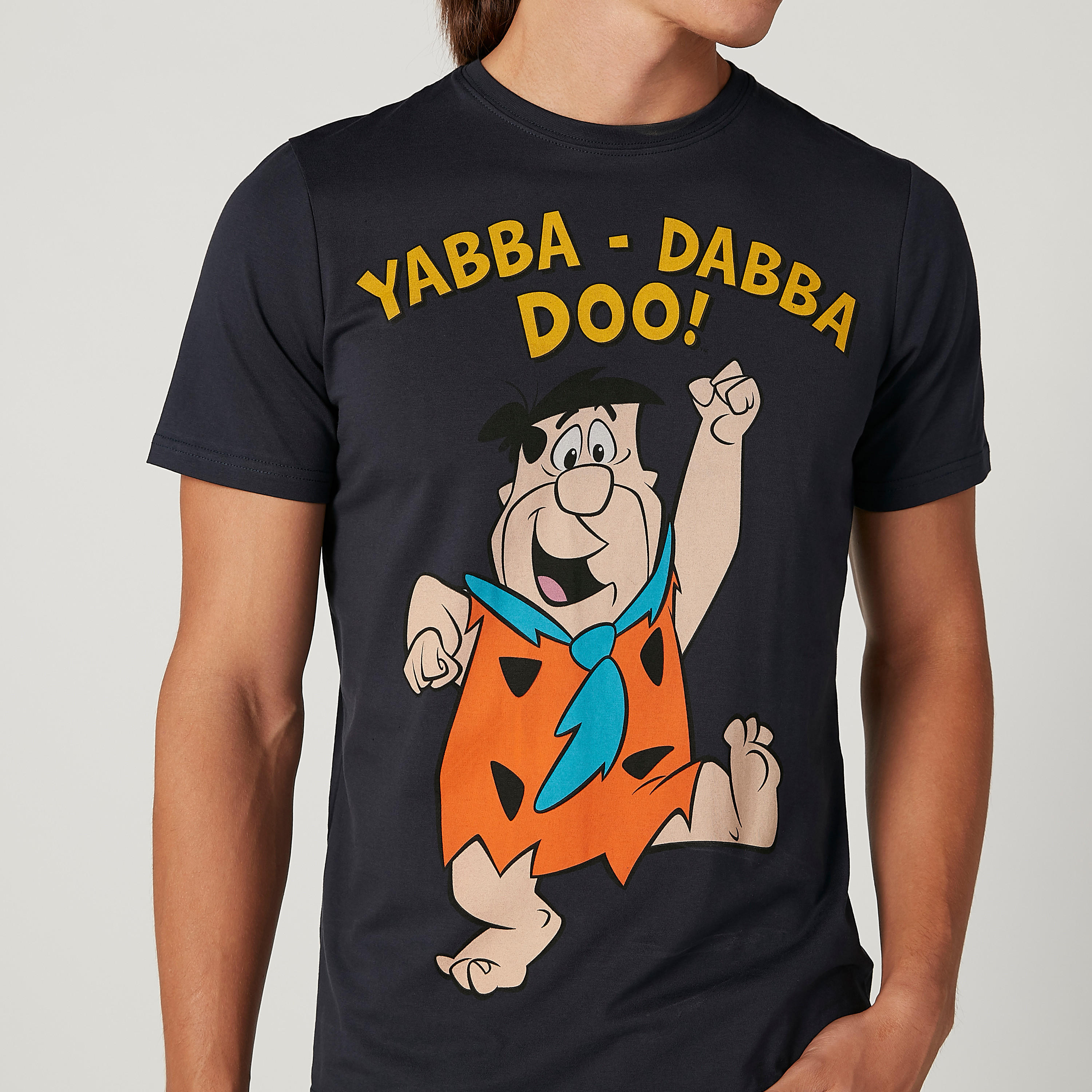 تيشيرت مستدام سليم بياقة ضيقة وطبعات فلينستون-men-clothing-tshirtsandpolos-tshirts-image-3