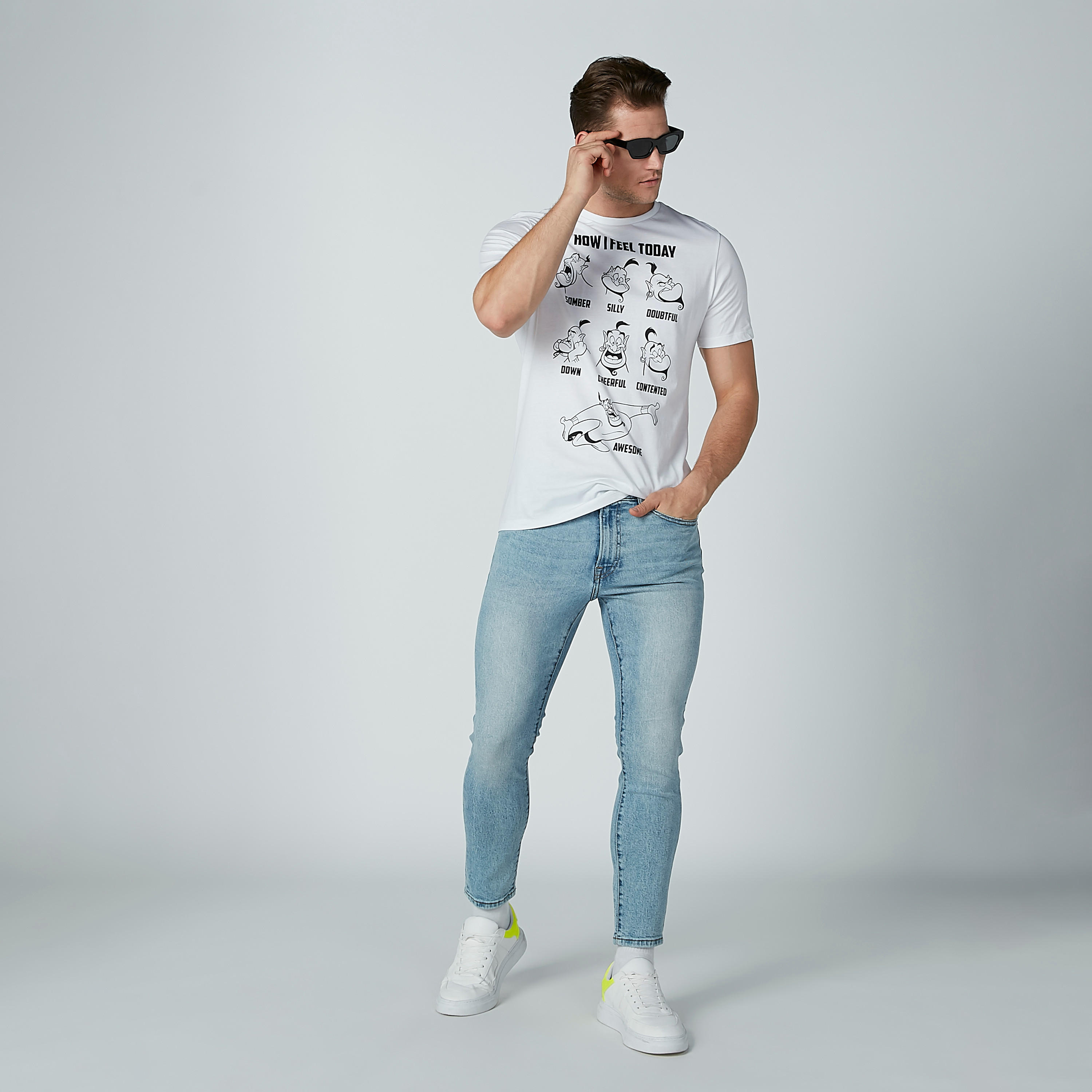 تيشيرت مستدام بياقة مستديرة وأكمام قصيرة وطبعات جيني-men-clothing-tshirtsandpolos-tshirts-image-1