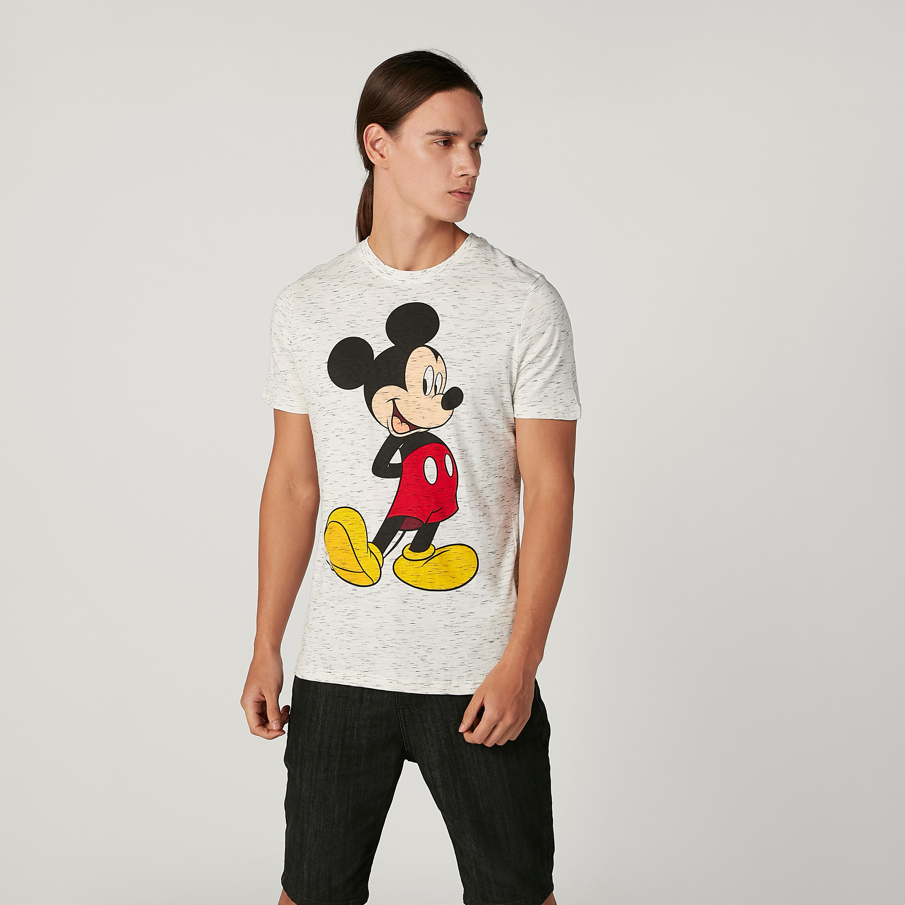 Sustainable Slim Fit Mickey Mouse Printed T-shirt with Crew Neck-men-clothing-tshirtsandpolos-tshirts-image-1