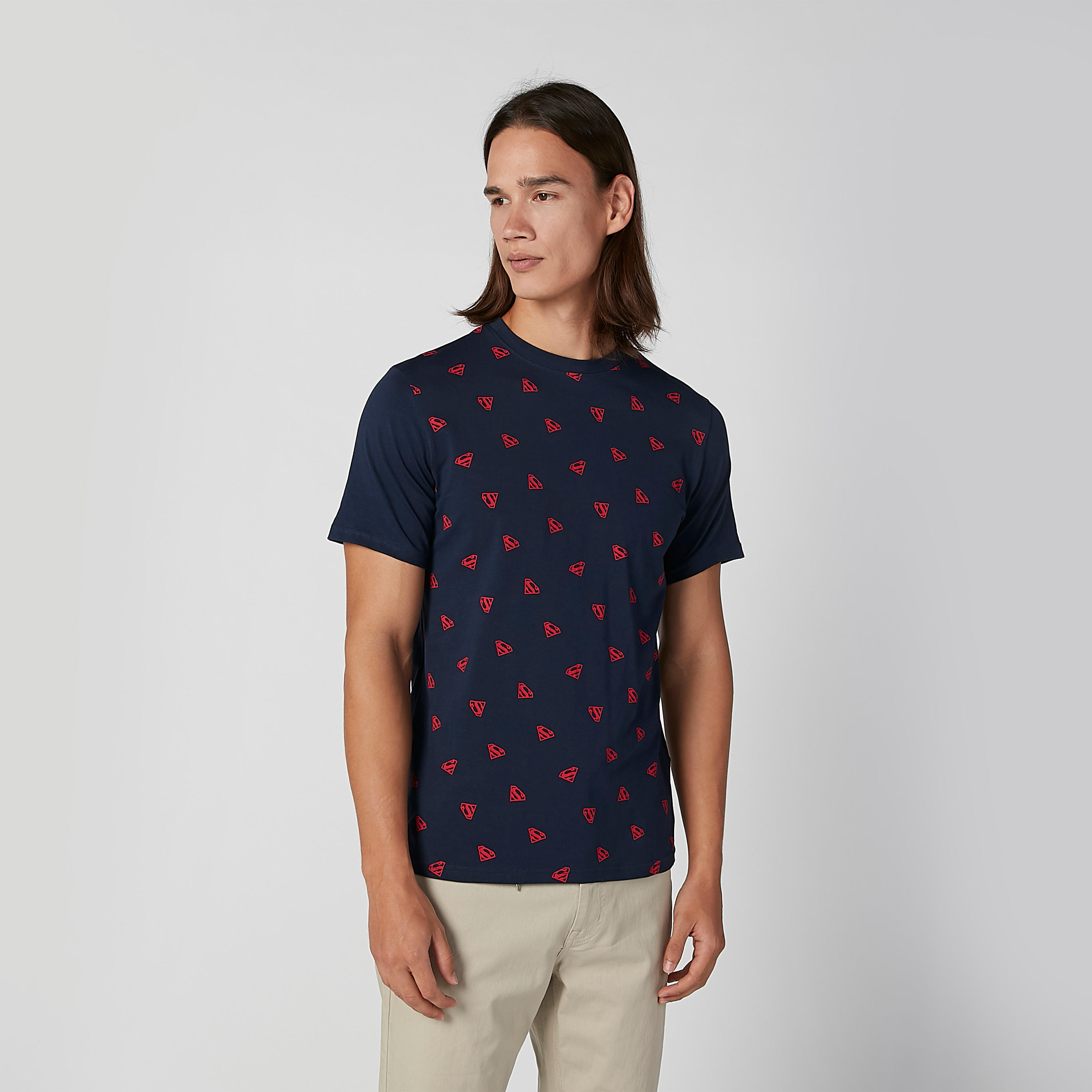 تيشيرت بياقة مستديرة وأكمام قصيرة وطبعات سوبرمان-men-clothing-tshirtsandpolos-tshirts-image-3