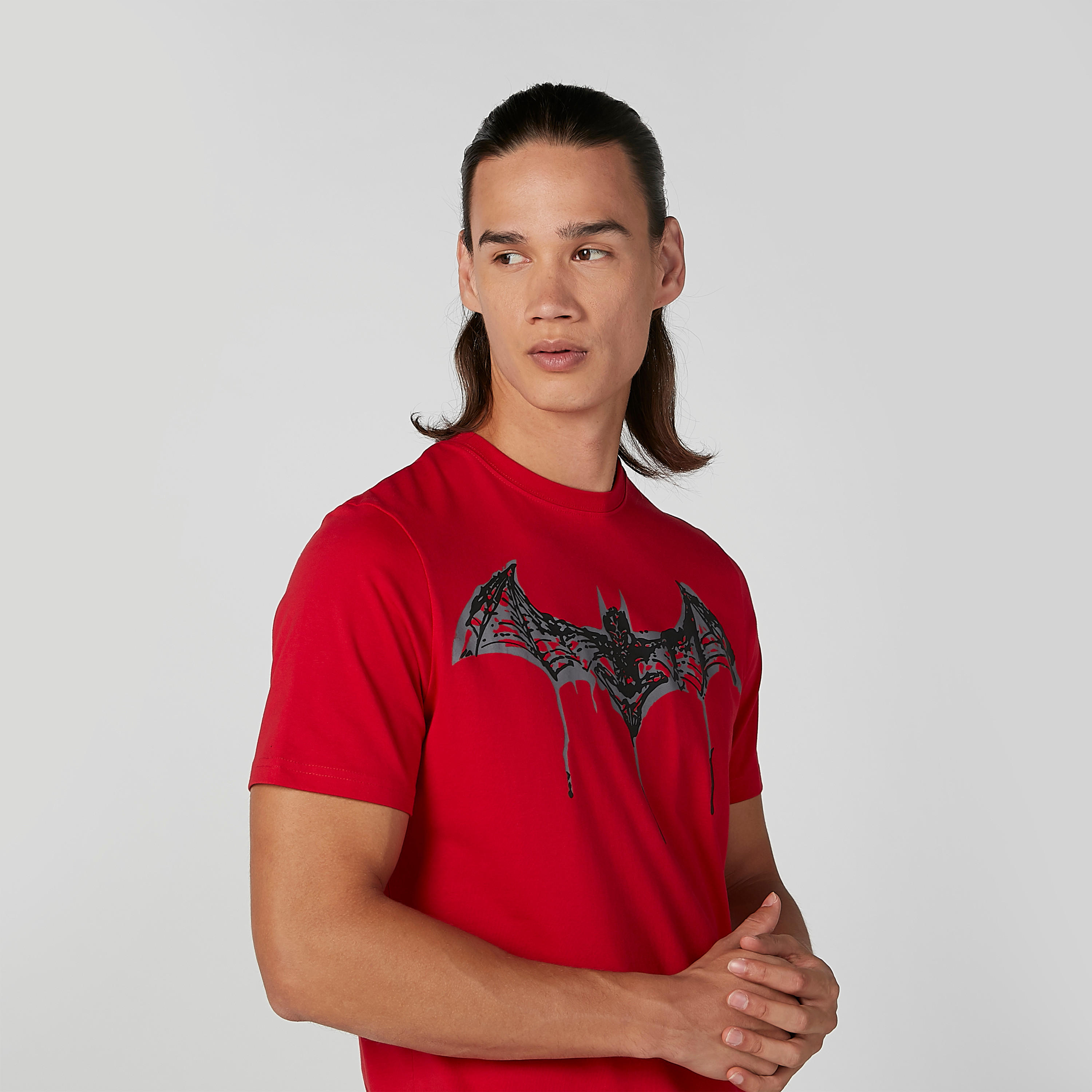 تيشيرت مستدام بياقة ضيّقة وأكمام قصيرة وطبعات باتمان -men-clothing-tshirtsandpolos-tshirts-image-3