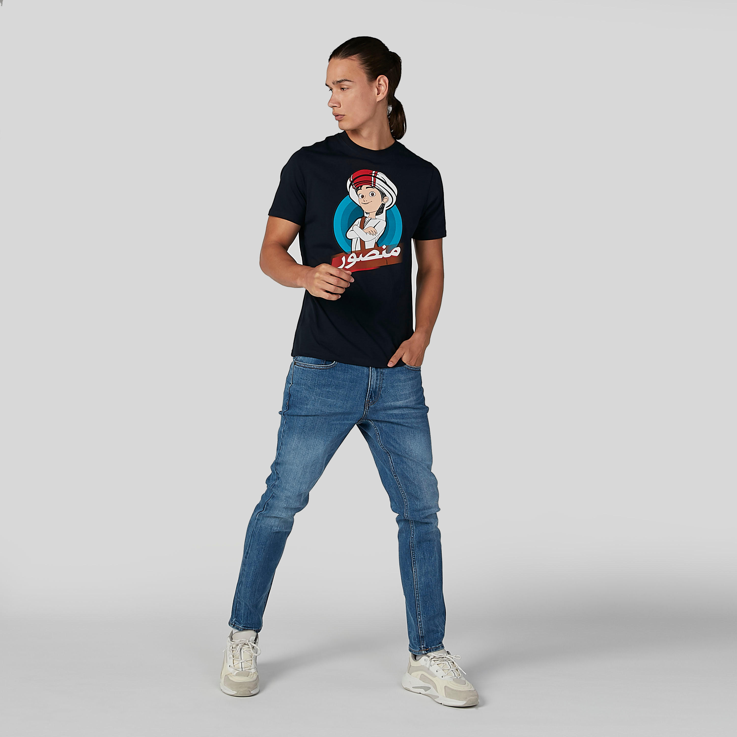 تيشيرت مستدام سليم بياقة ضيّقة وطبعات منصور -men-clothing-tshirtsandpolos-tshirts-image-2