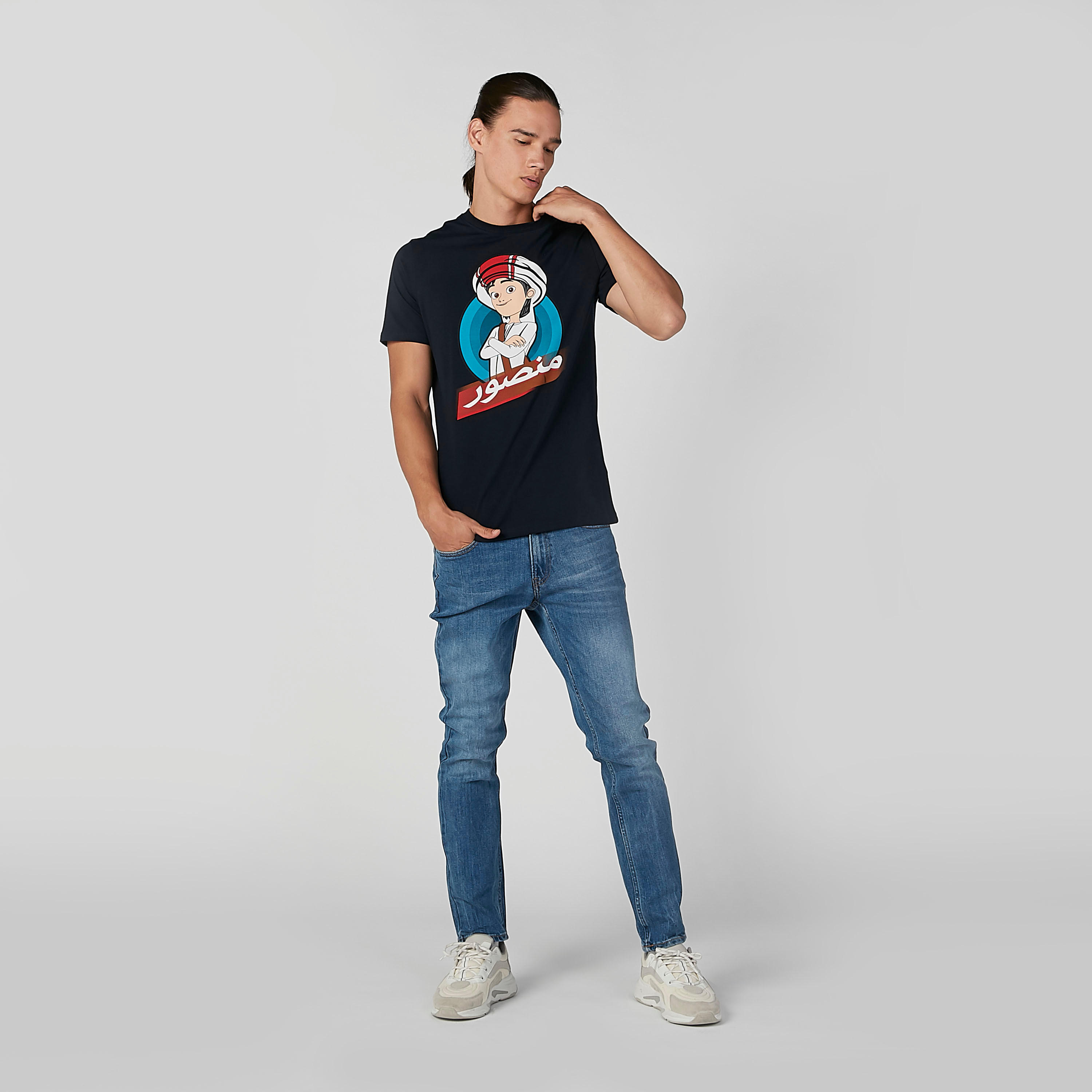 Sustainable Slim Fit Mansour Printed T-shirt with Crew Neck-men-clothing-tshirtsandpolos-tshirts-image-4