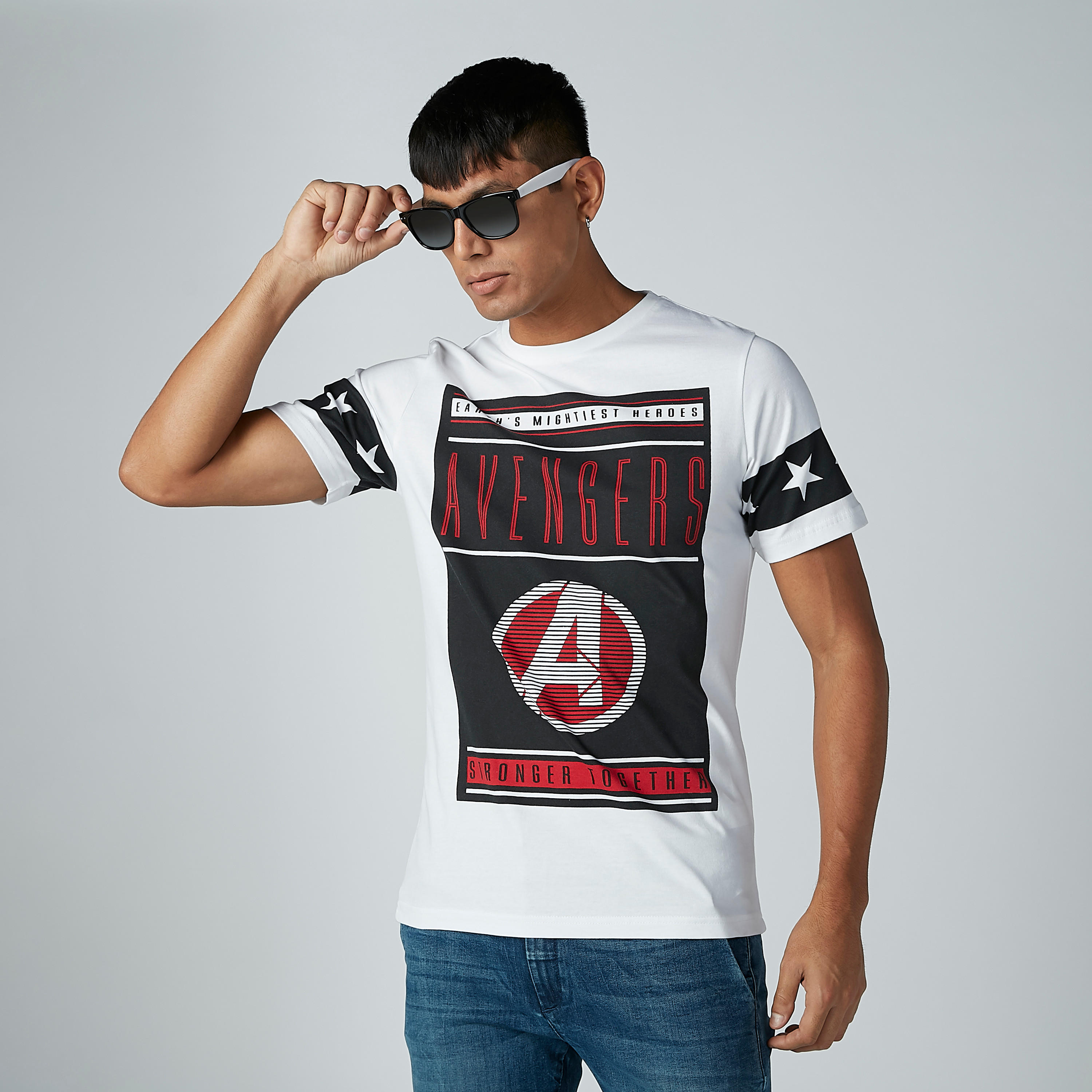 Sustainable Slim Fit Avengers Printed T-shirt with Crew Neck-men-clothing-tshirtsandpolos-tshirts-image-2