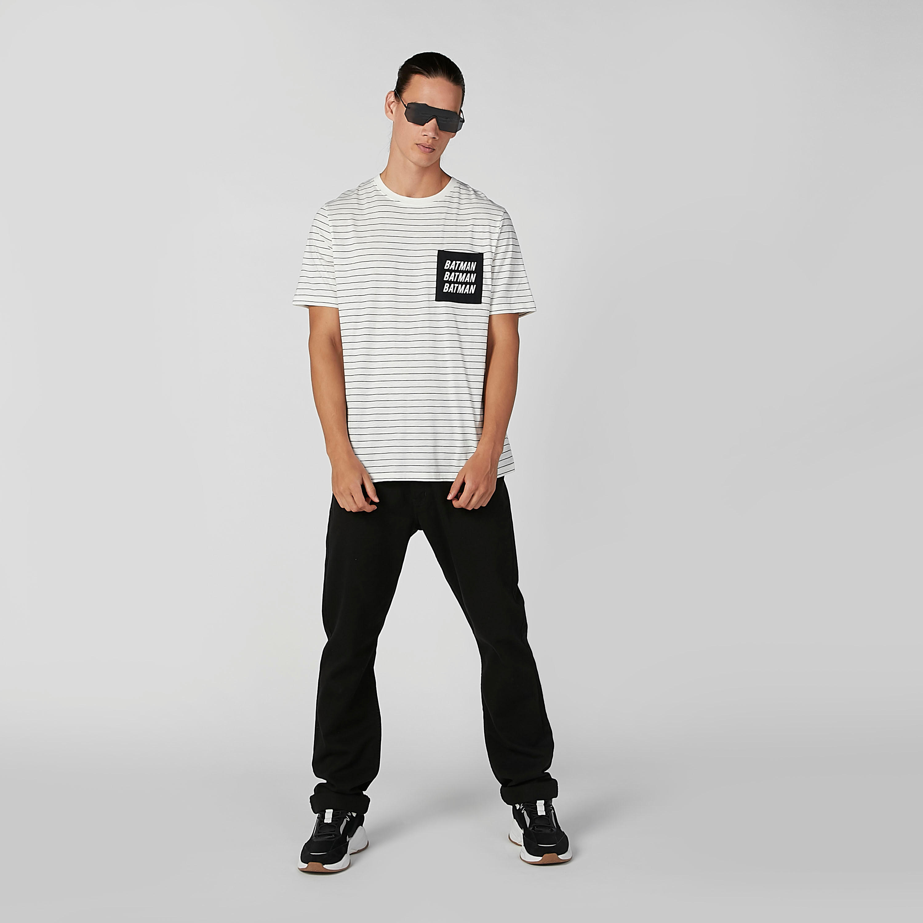 Sustainable Batman Printed Slim-Fit T-shirt with Crew Neck-men-clothing-tshirtsandpolos-tshirts-image-1