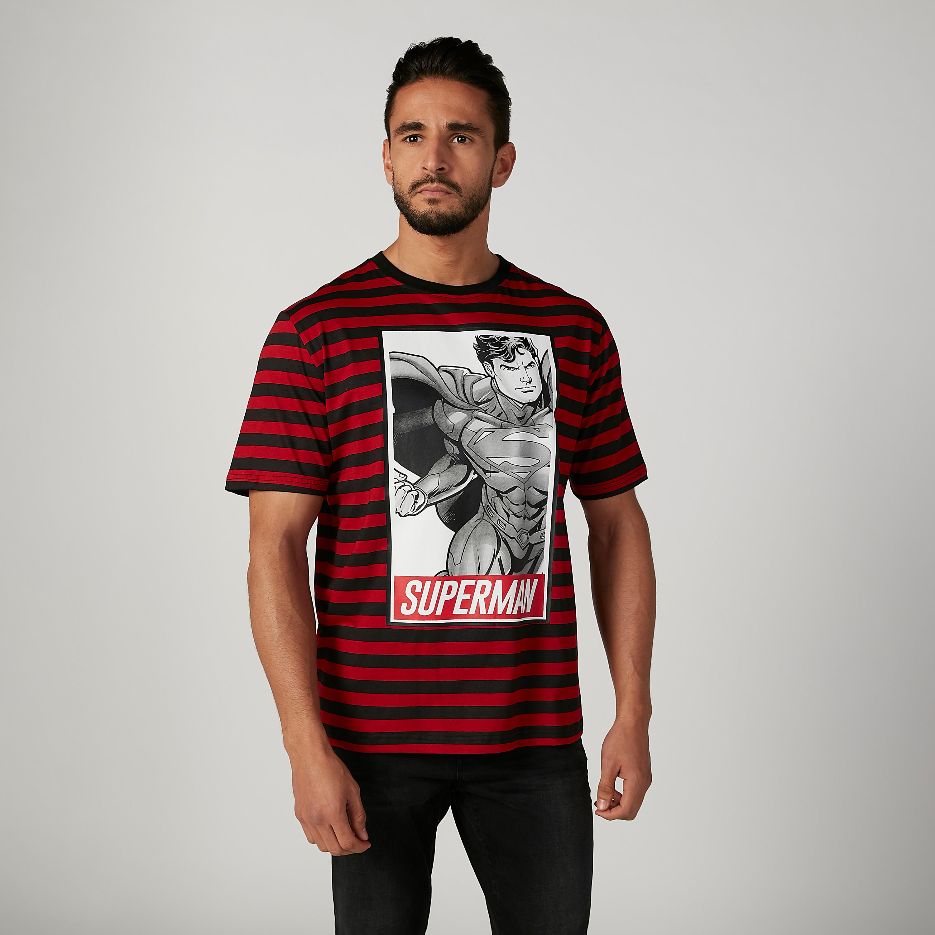تيشيرت مستدام سليم بأكمام قصيرة وطبعات سوبرمان -men-clothing-tshirtsandpolos-tshirts-image-1