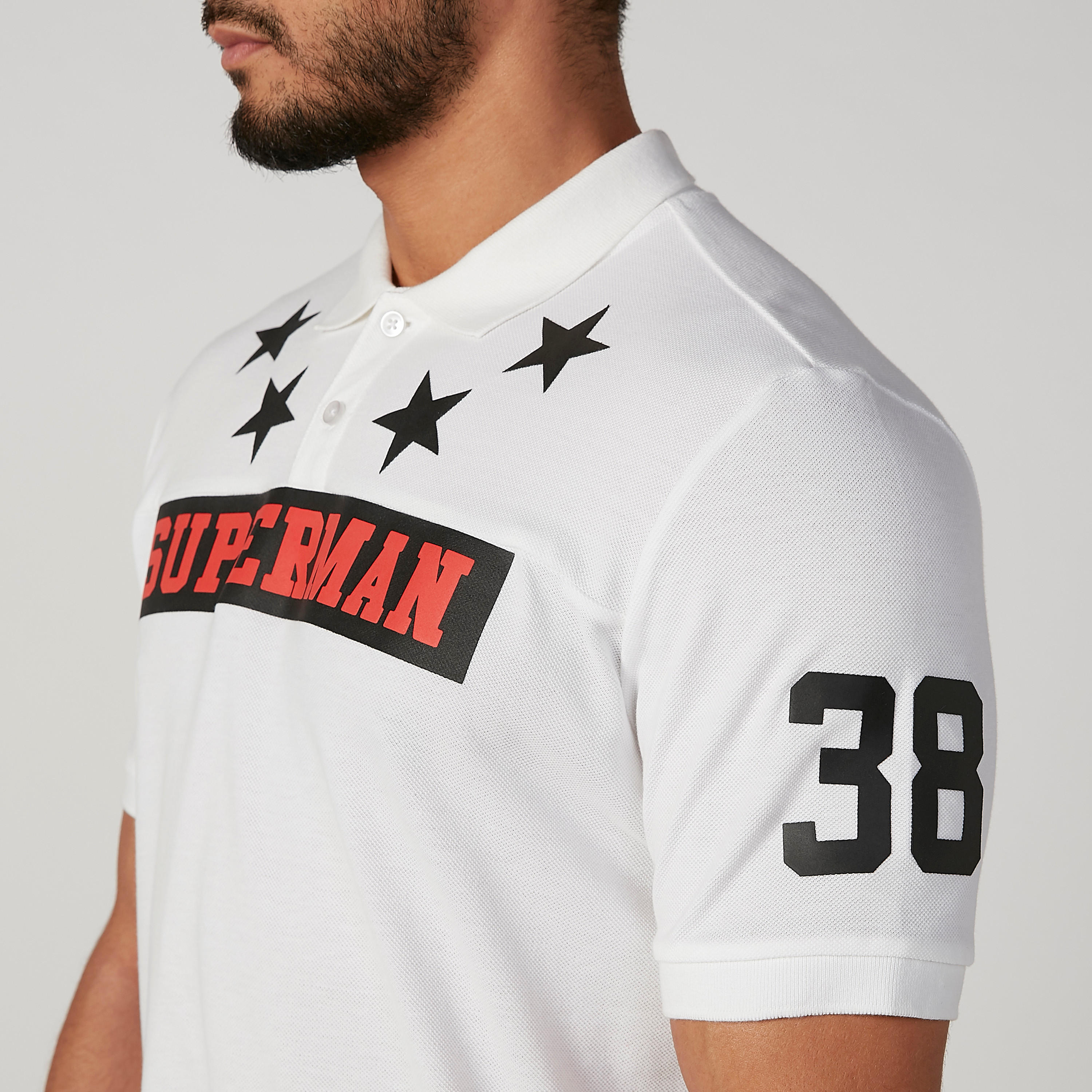 تيشيرت مستدام سليم بياقة بولو وطبعات سوبرمان-men-clothing-tshirtsandpolos-polos-image-5