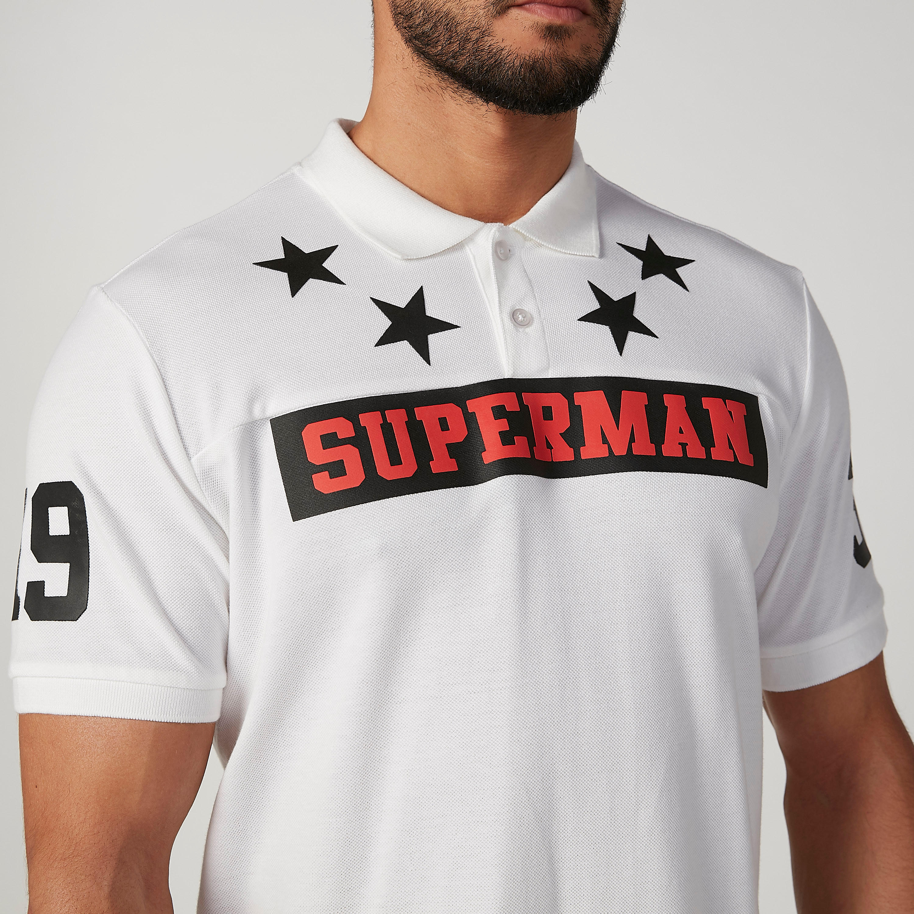 تيشيرت مستدام سليم بياقة بولو وطبعات سوبرمان-men-clothing-tshirtsandpolos-polos-image-6