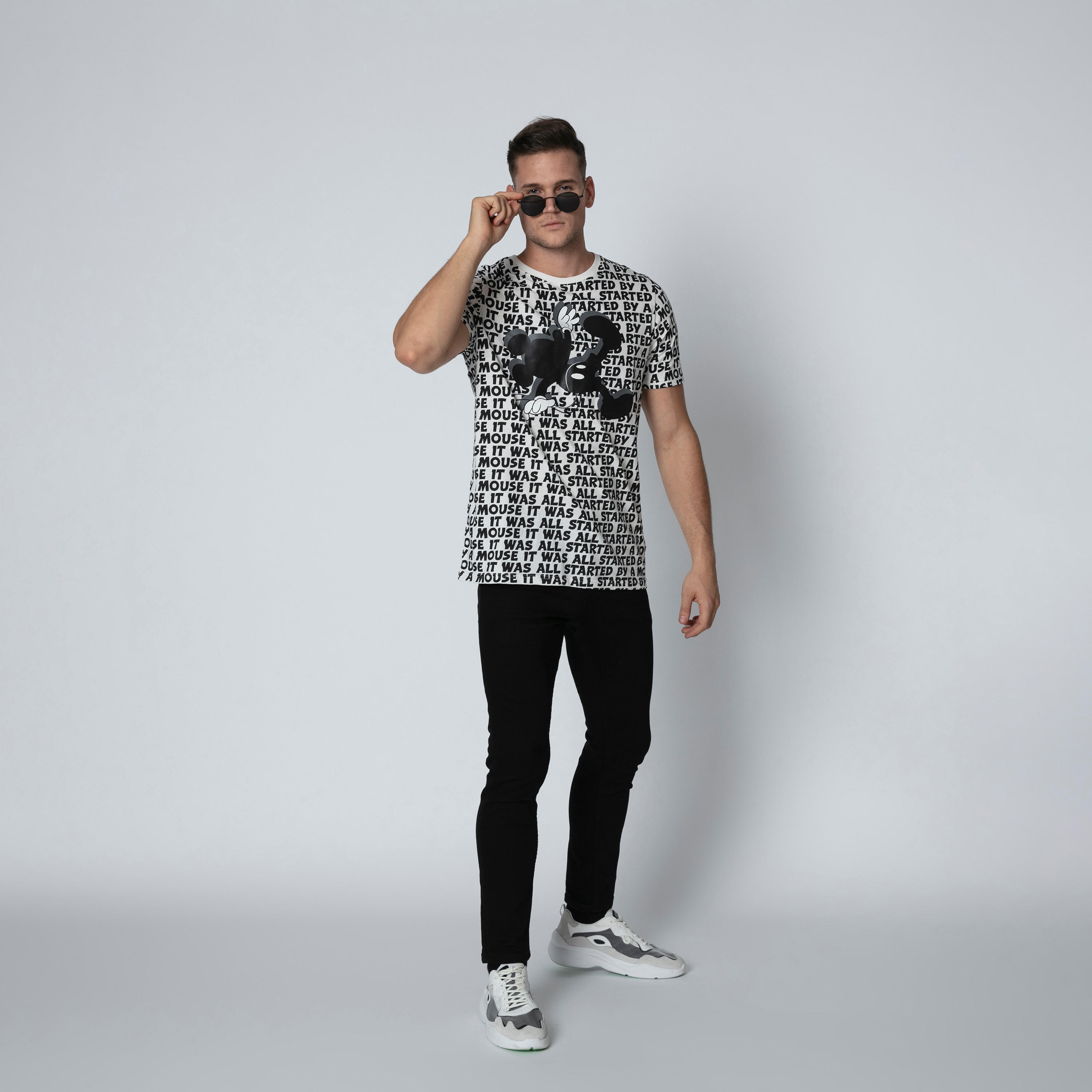 Sustainable Slim Fit Mickey Mouse Printed T-shirt with Round Neck-men-clothing-tshirtsandpolos-tshirts-image-3