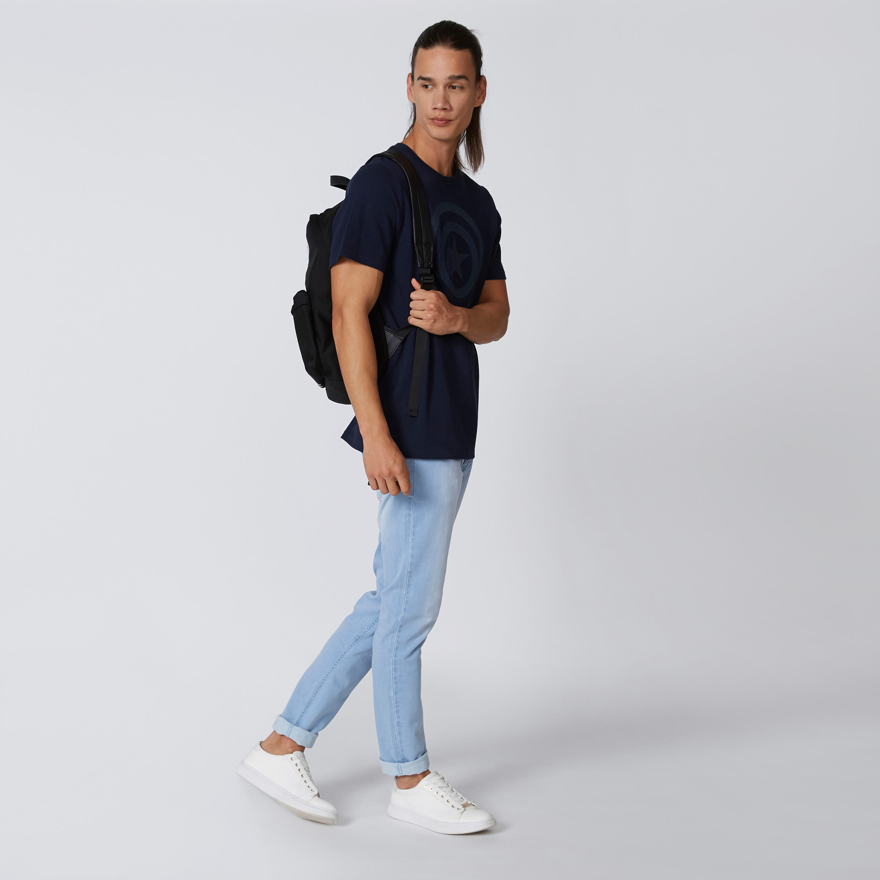 تيشيرت مستدام سليم بياقة مستديرة وطبعات كابتن أمريكا -men-clothing-tshirtsandpolos-tshirts-image-4