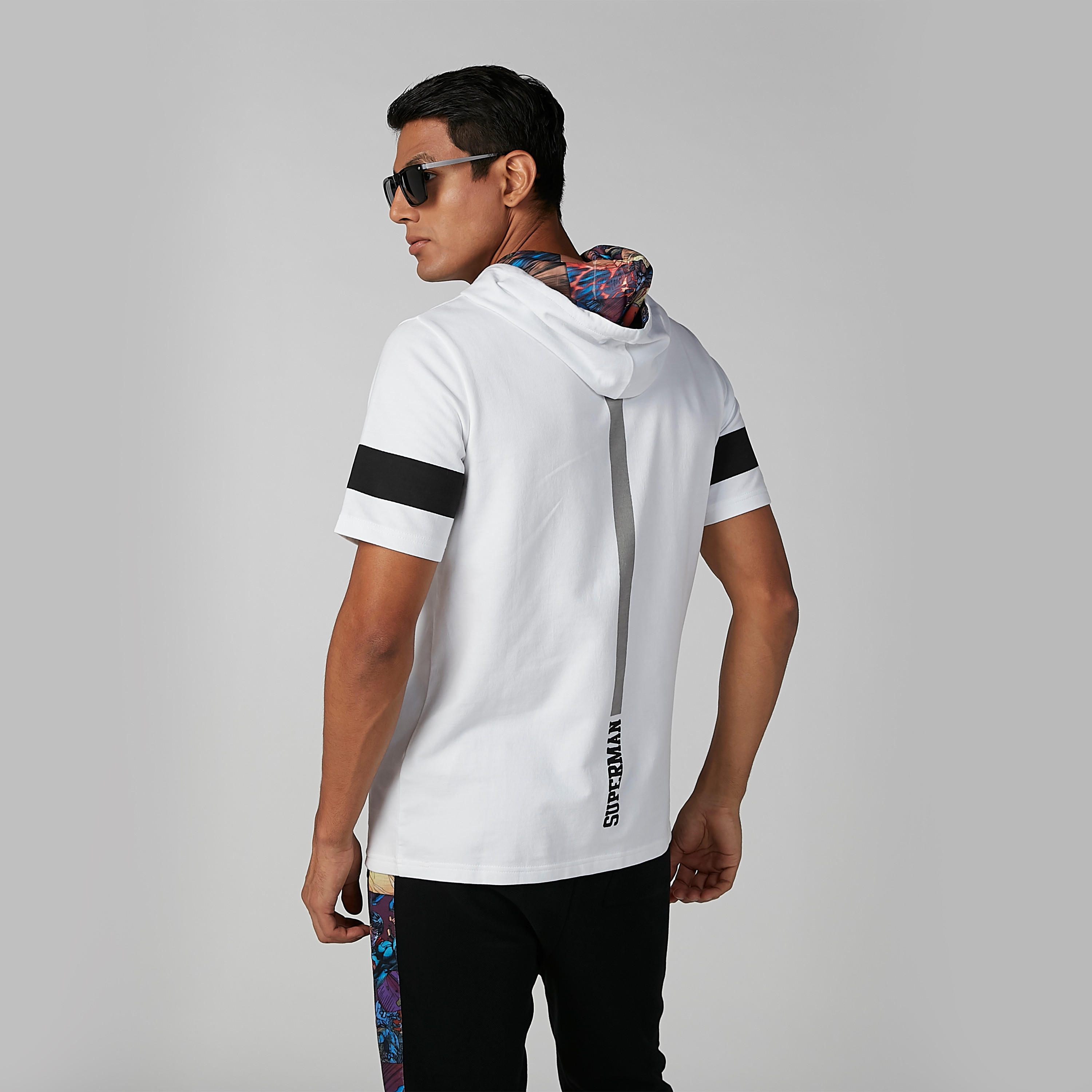 Sustainable Slim Fit Superman Printed T-shirt with Hood-men-clothing-tshirtsandpolos-tshirts-image-4