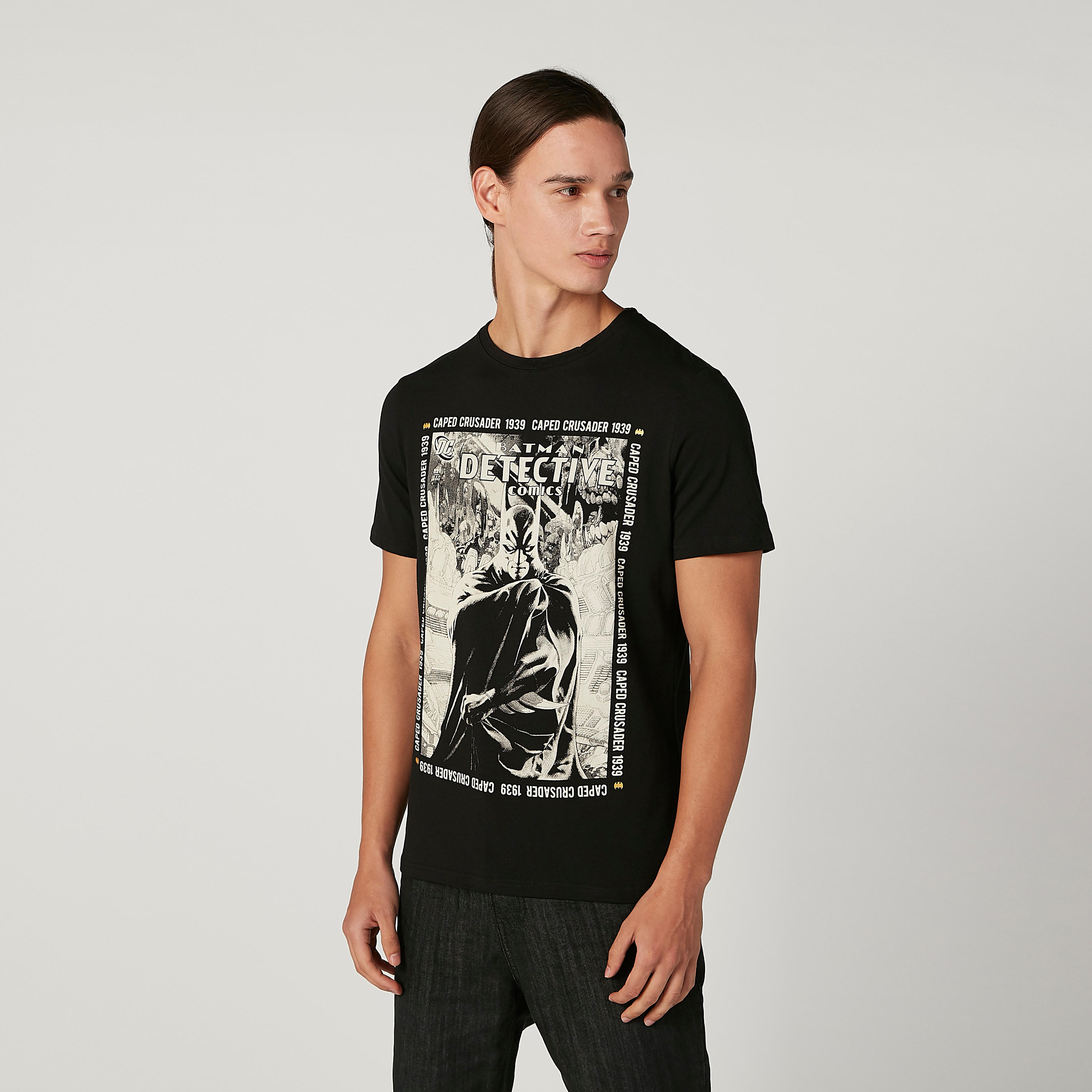 تيشيرت مستدام سليم بياقة ضيّقة وطبعات باتمان -men-clothing-tshirtsandpolos-tshirts-image-1