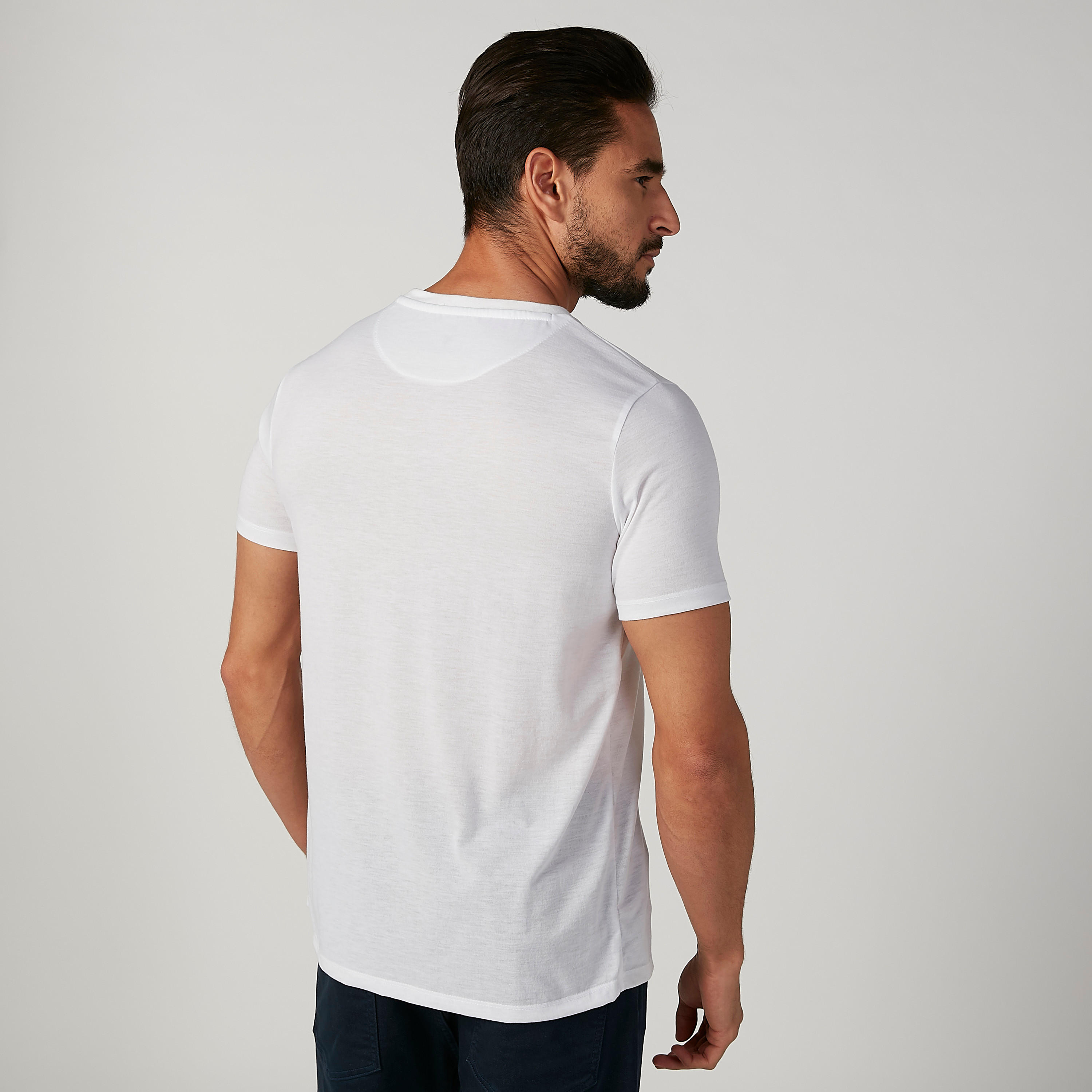تيشيرت سليم بياقة ضيقة وأكمام قصيرة وطبعات بوب مارلي-men-clothing-tshirtsandpolos-tshirts-image-2