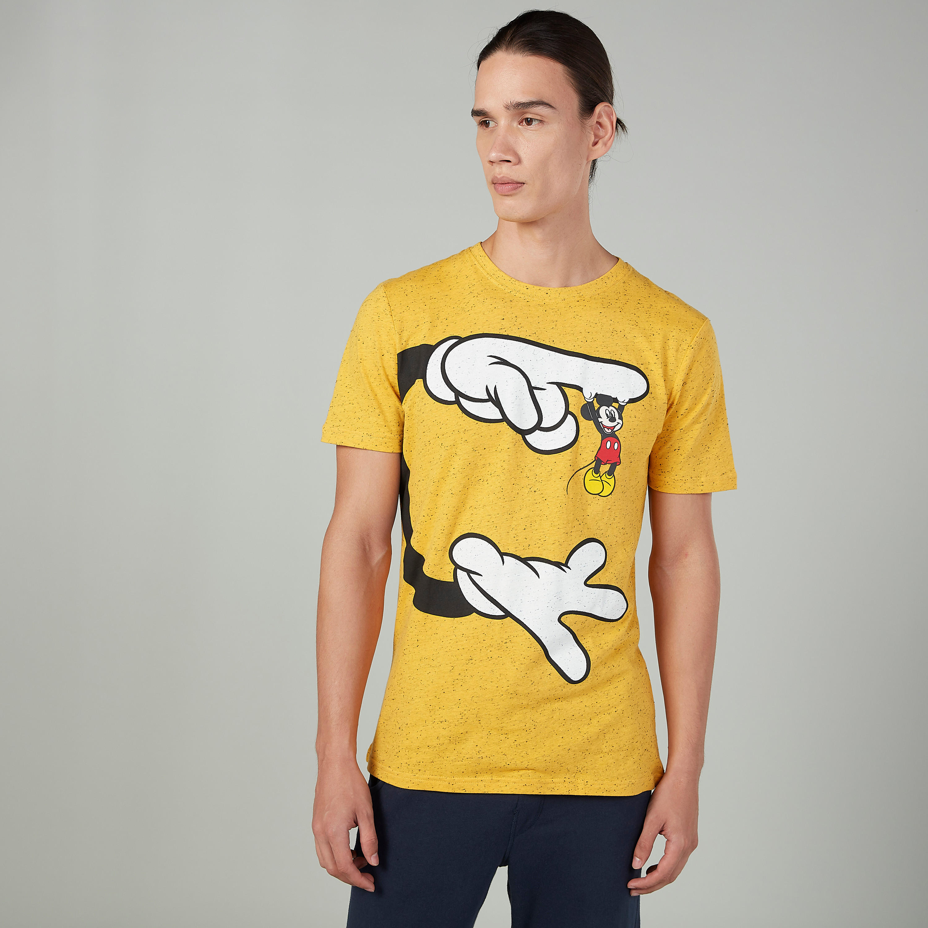 Sustainable Mickey Mouse Printed T-shirt with Short Sleeves-men-clothing-tshirtsandpolos-tshirts-image-1