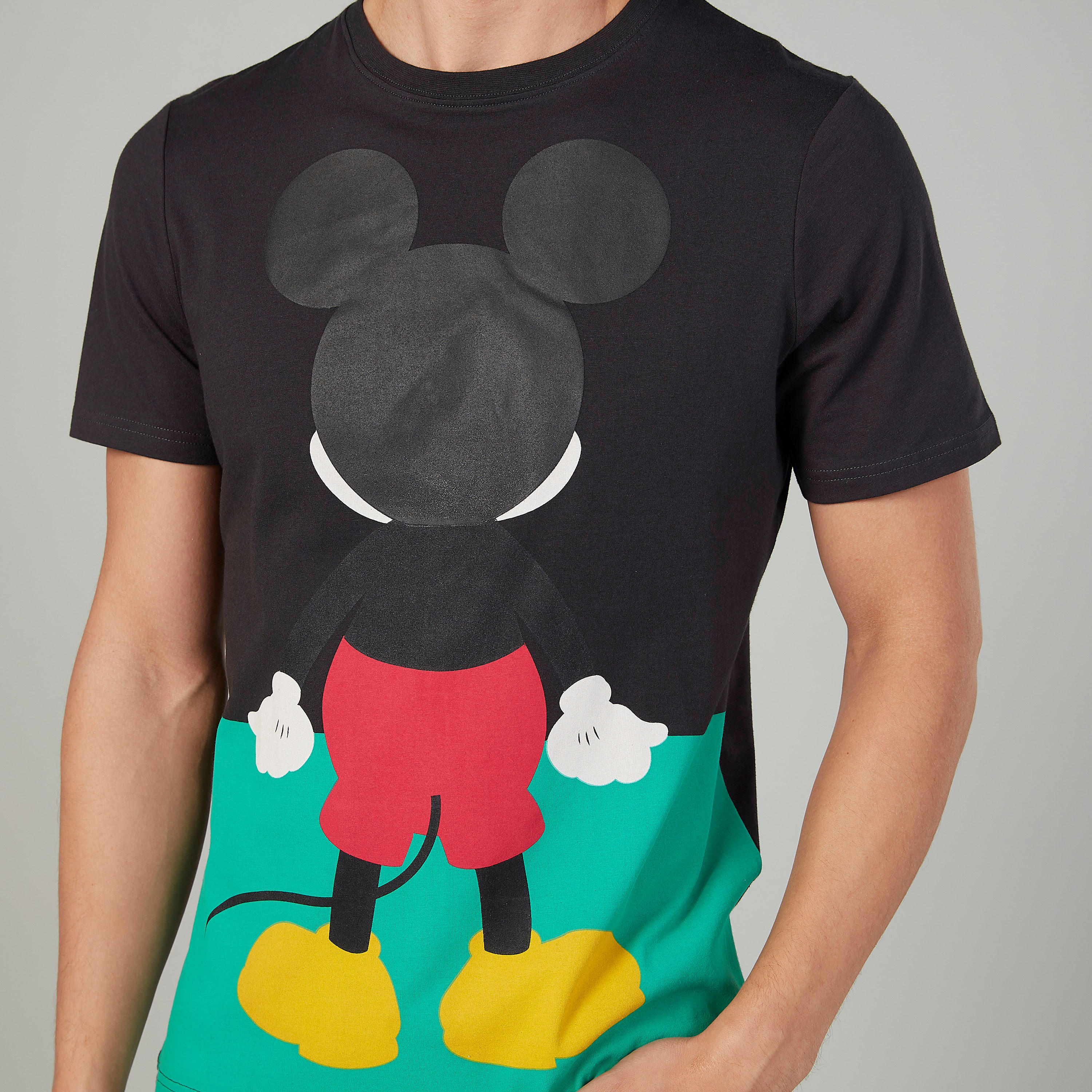 Sustainable Slim Fit Mickey Mouse Printed T-shirt with Round Neck-men-clothing-tshirtsandpolos-tshirts-image-3