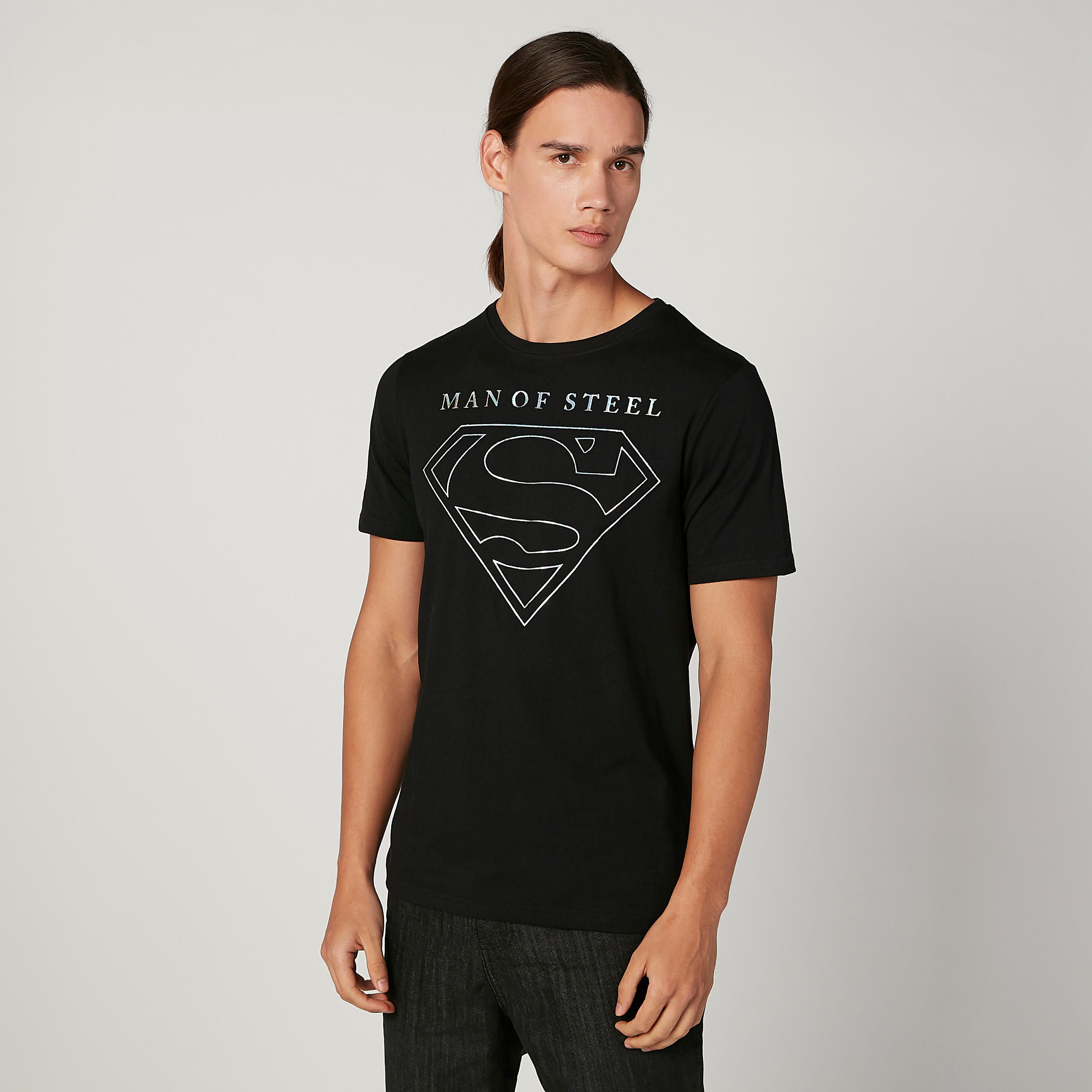 Sustainable Slim Fit Superman Printed T-shirt with Crew Neck-men-clothing-tshirtsandpolos-tshirts-image-1