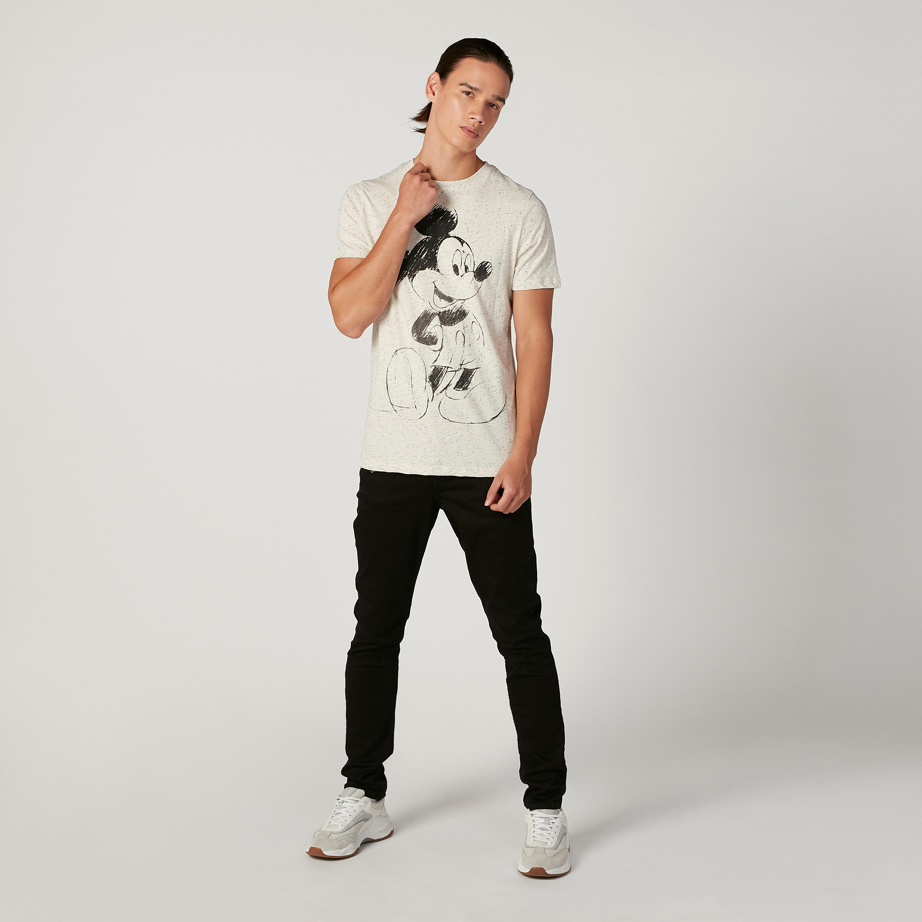 Sustainable Slim Fit Mickey Mouse Printed T-shirt with Crew Neck-men-clothing-tshirtsandpolos-tshirts-image-2