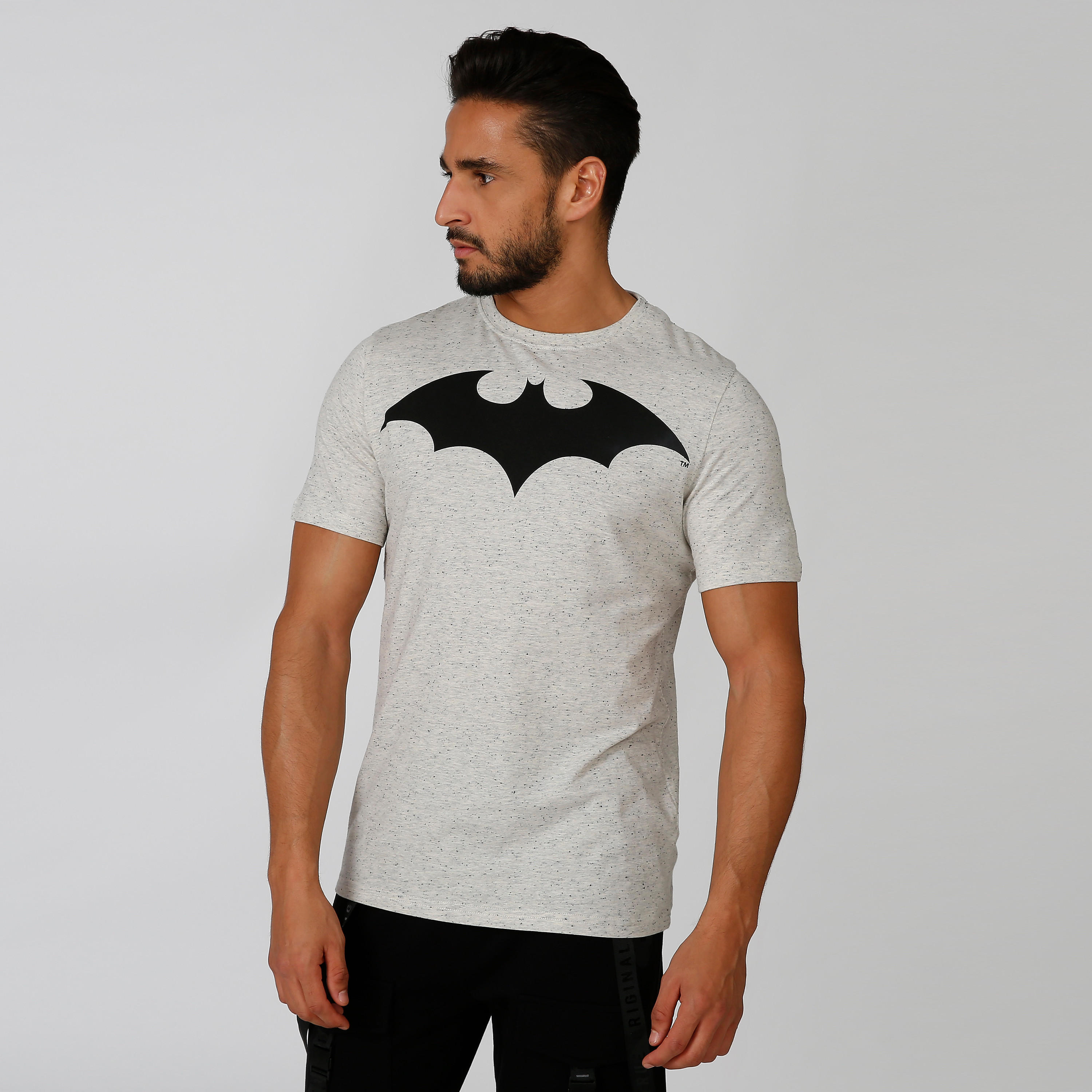 Slim Fit Sustainable Batman Printed T-shirt with Short Sleeves-men-clothing-tshirtsandpolos-tshirts-image-1