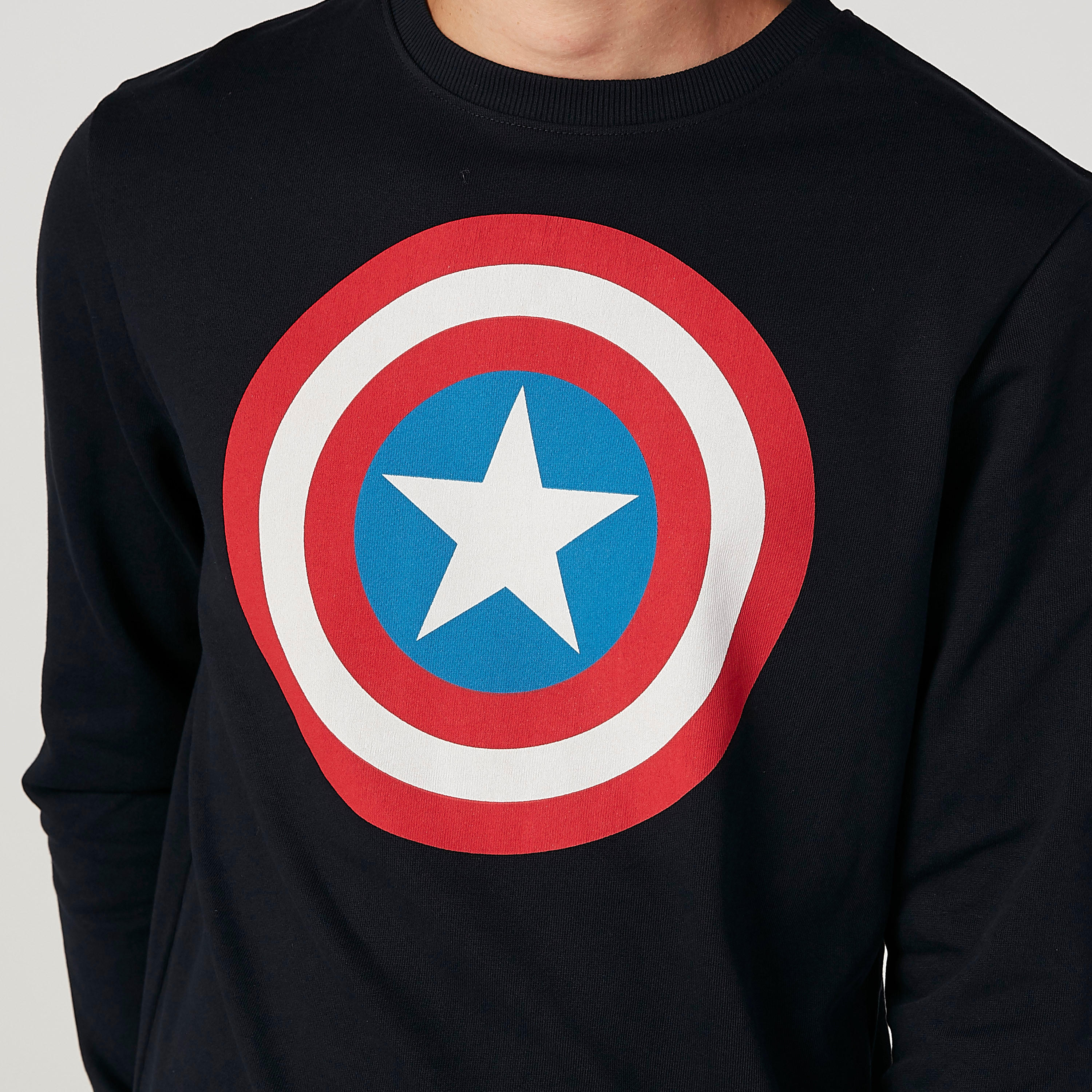 Sustainable Captain America Printed Round Neck Sweatshirt-men-winterwear-hoodiesandsweatshirts-image-3
