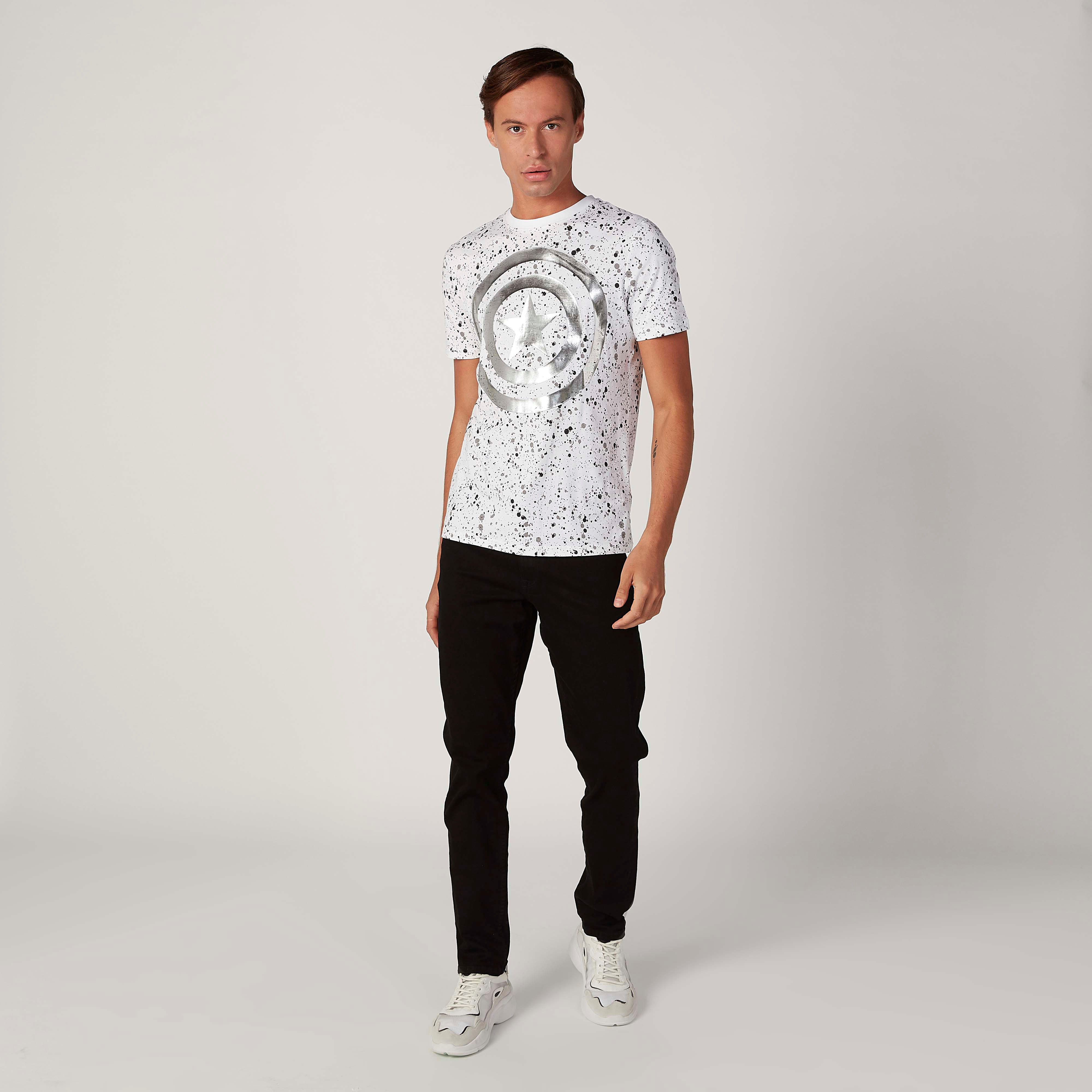 تيشيرت مستدام سليم فيت بياقة ضيّقة وطبعات كابتن أمريكا -men-clothing-tshirtsandpolos-tshirts-image-2