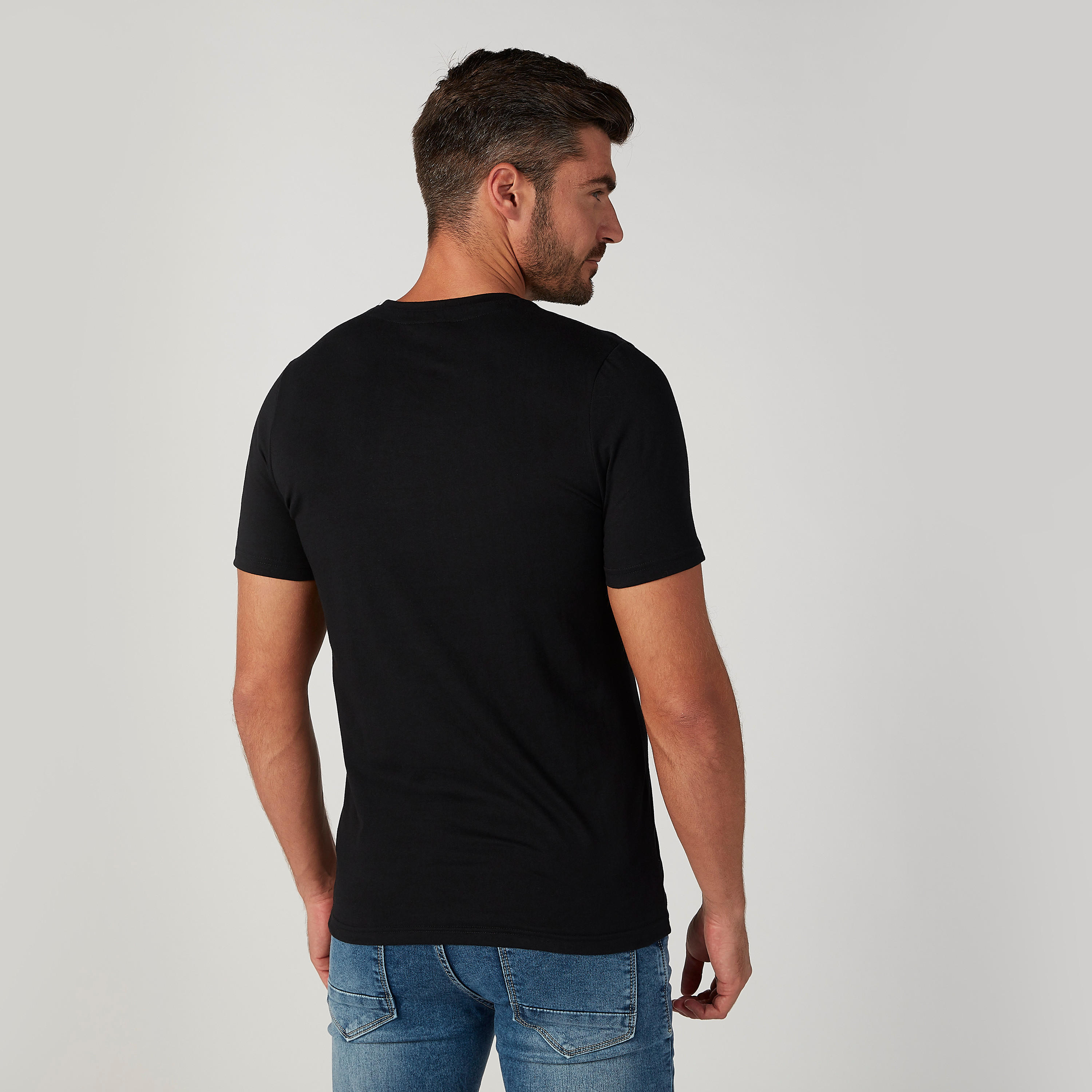 Sustainable Superman Printed Crew Neck T-shirt with Short Sleeves-men-clothing-tshirtsandpolos-tshirts-image-4