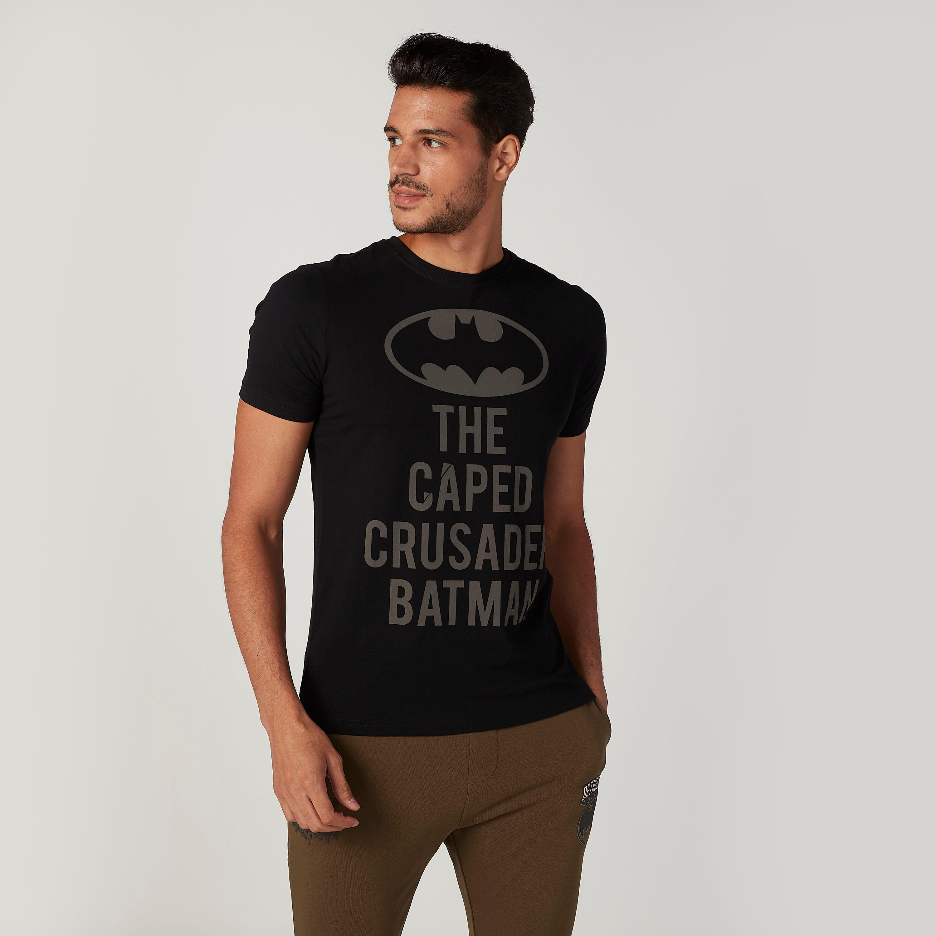 Sustainable Slim Fit Batman Printed T-shirt with Crew Neck-men-clothing-tshirtsandpolos-tshirts-image-1
