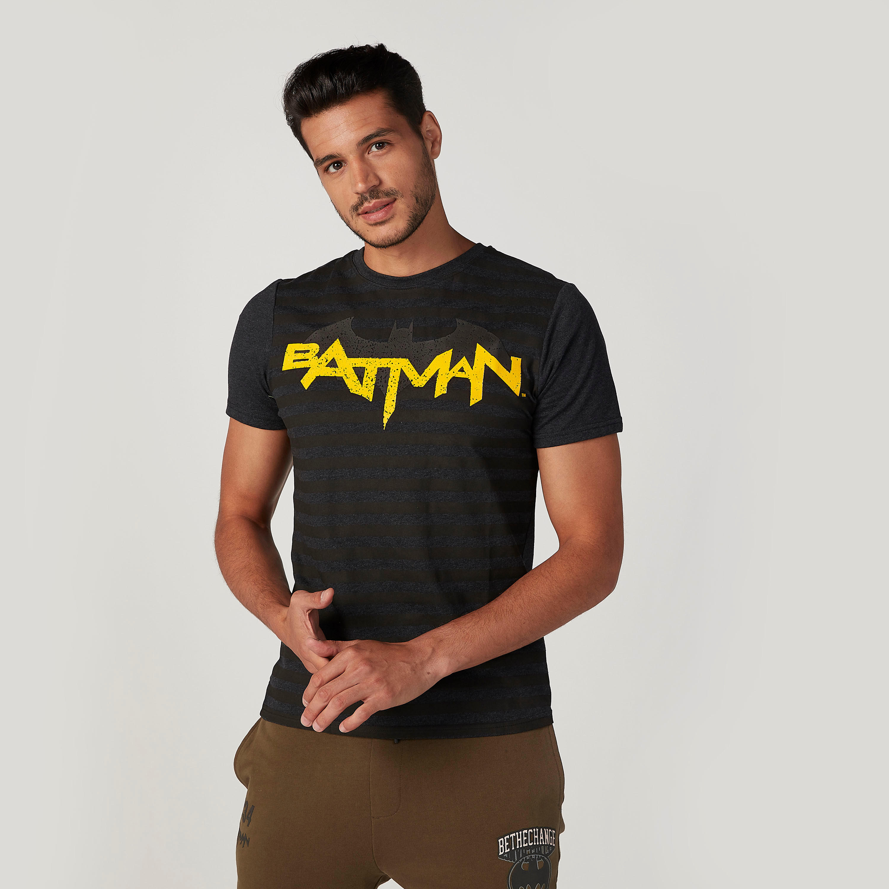 Sustainable Slim Fit Batman Printed T-shirt with Crew Neck-men-clothing-tshirtsandpolos-tshirts-image-1