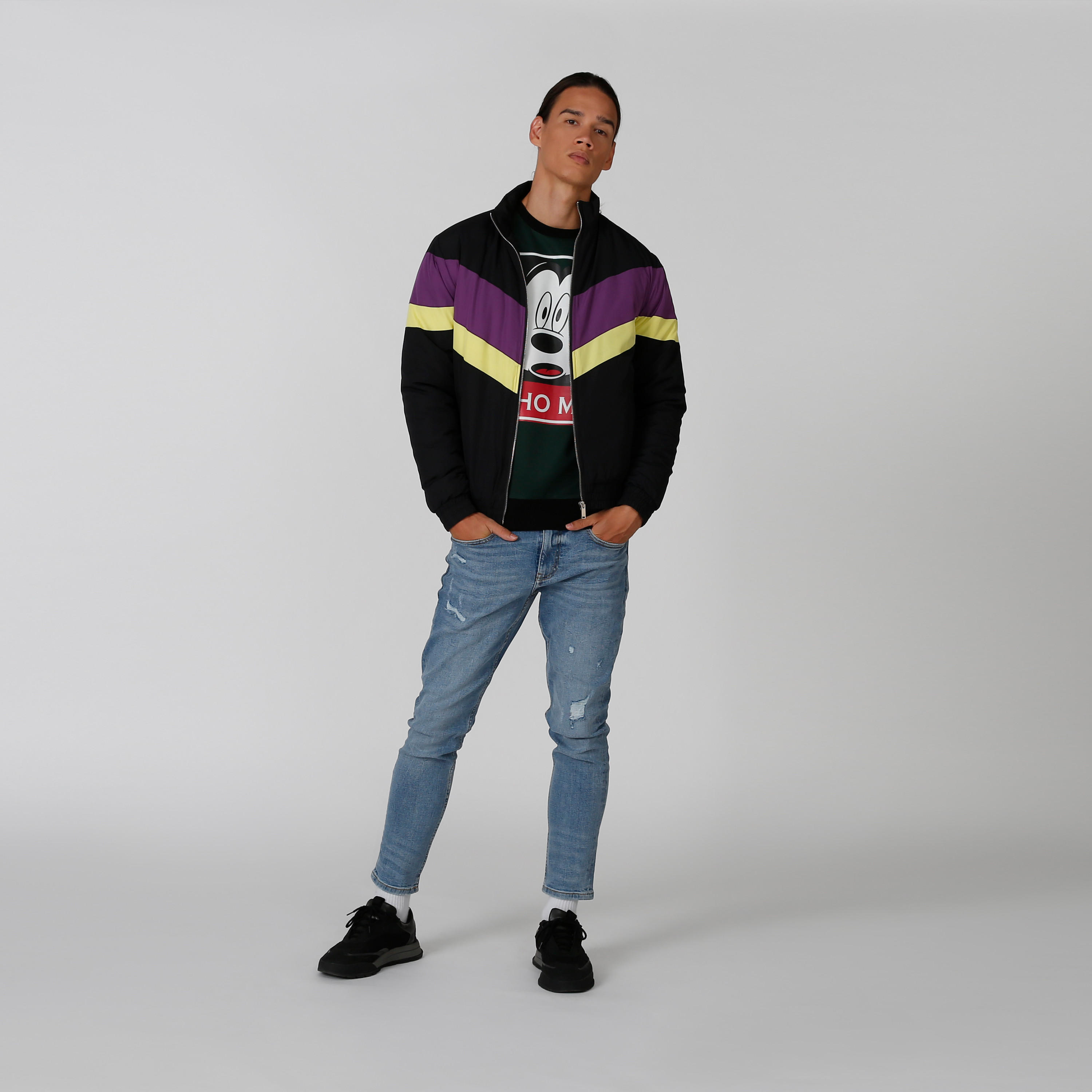 Sustainable Mickey Mouse Printed Sweatshirt with Long Sleeves-men-winterwear-hoodiesandsweatshirts-image-4